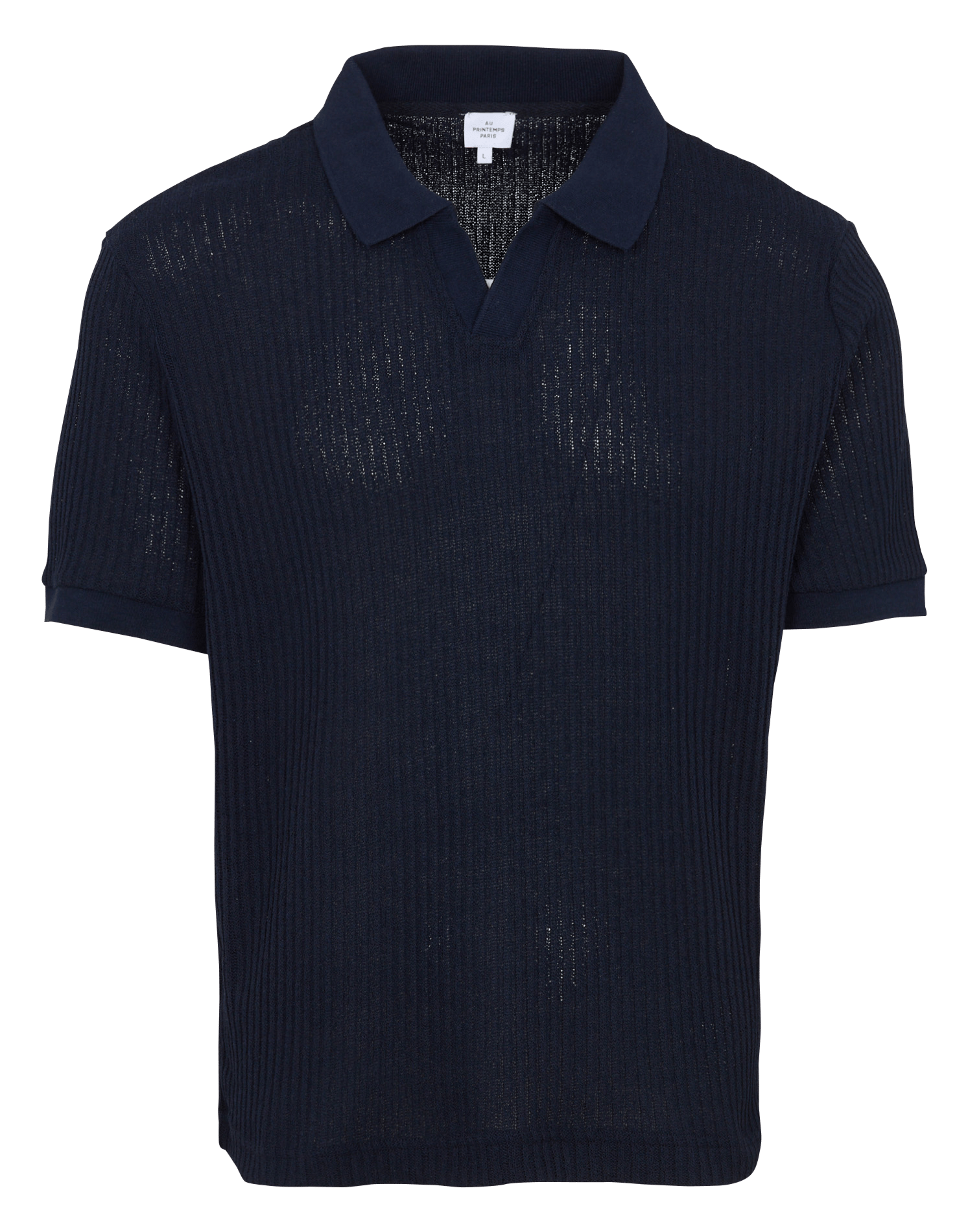 Short-sleeved cotton polo shirt AU PRINTEMPS PARIS