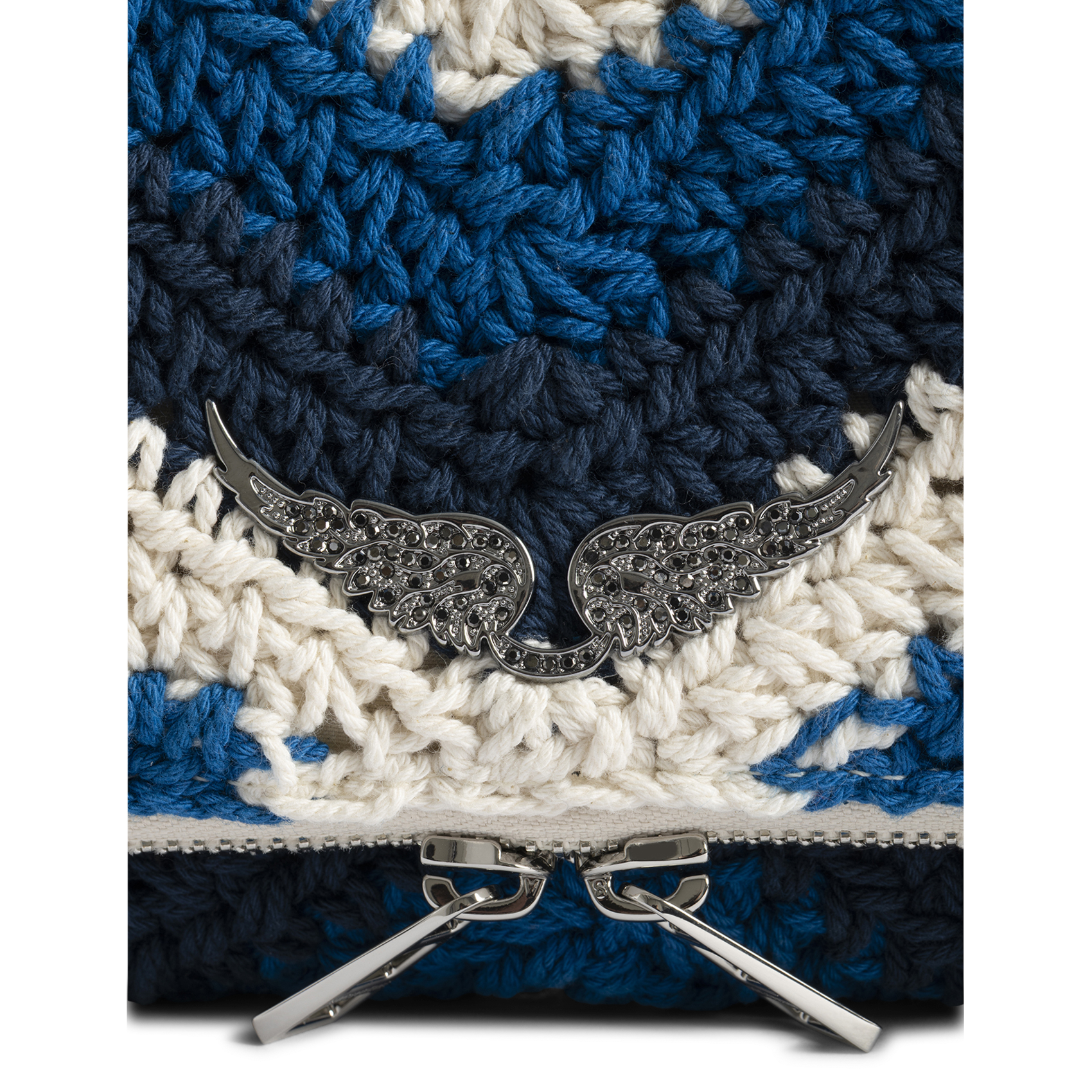 Pochette en coton macramé ZADIG&VOLTAIRE Bleu