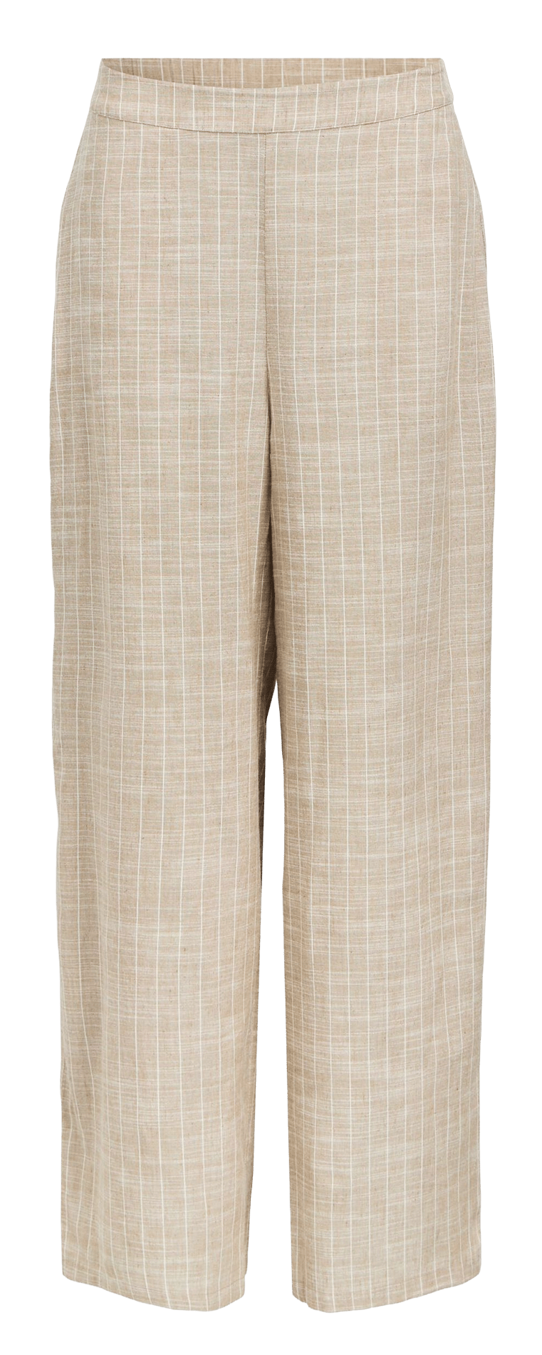 Pantalon taille haute à rayures OBJECT Beige