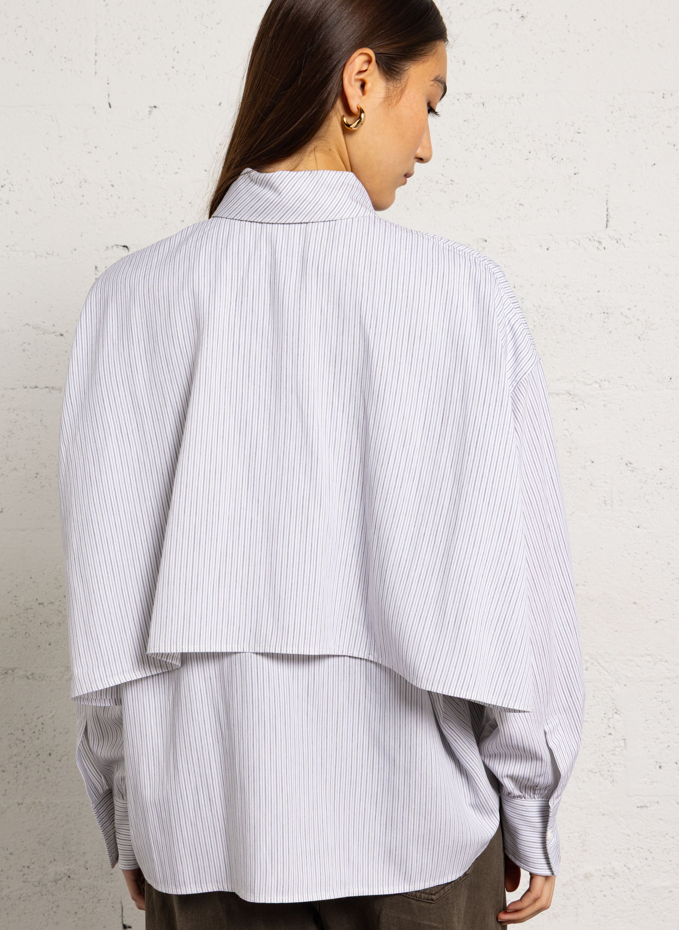 Chemise ample en coton rayé MARGAUX LONNBERG Multicolore