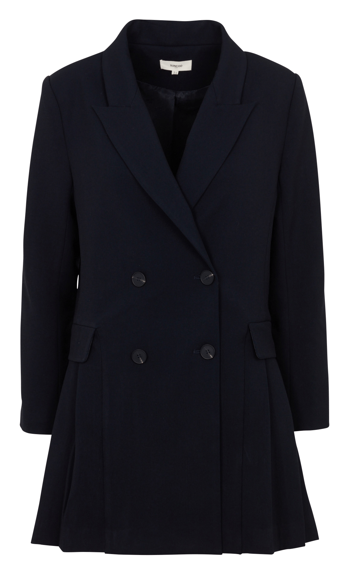 Kurzer ausgestellter Blazer-Kleid SUNCOO Blau