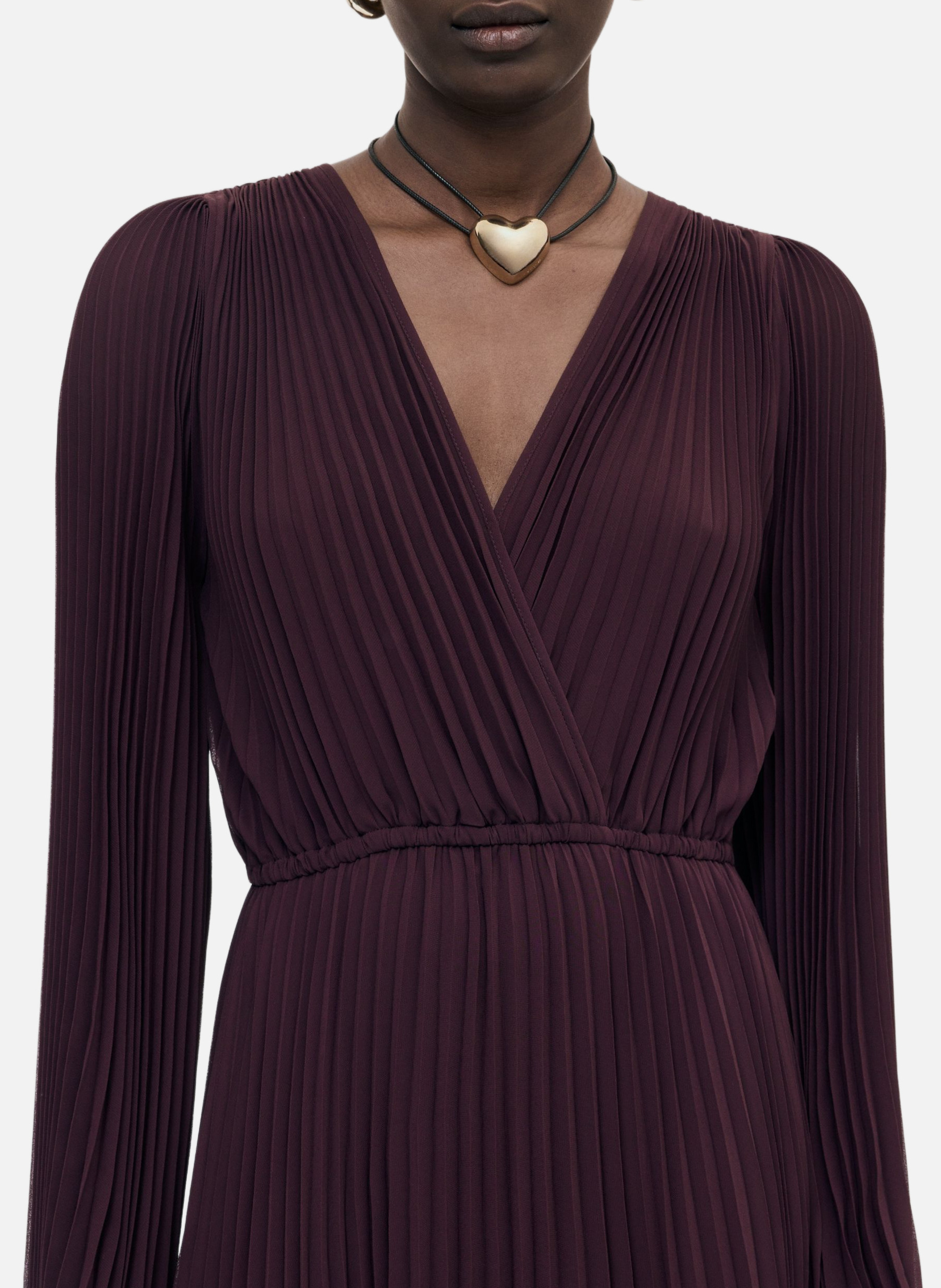 Long pleated dress THE KOOPLES Red