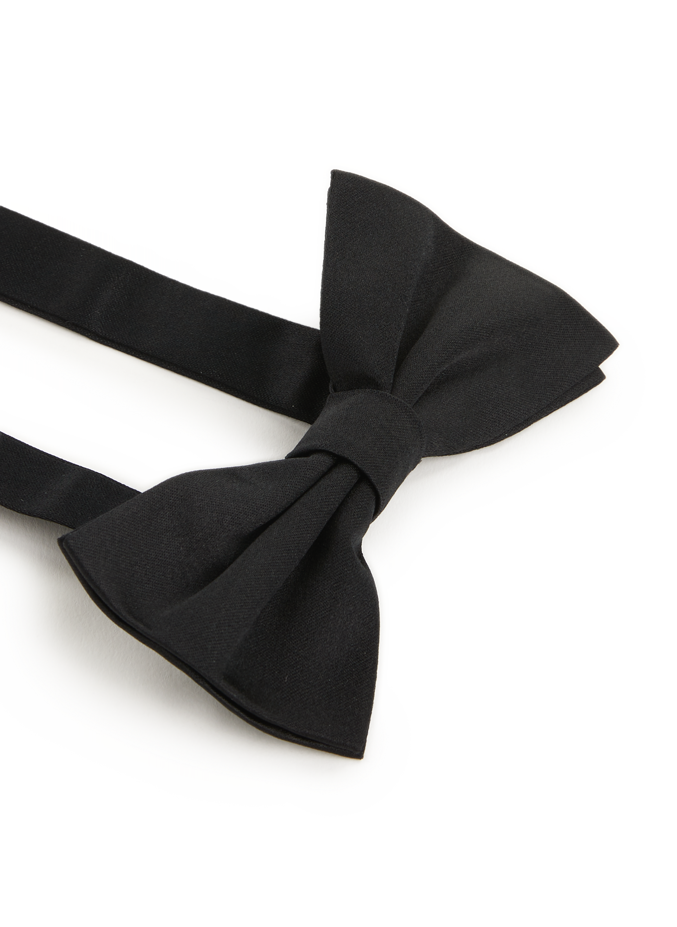Silk satin bow tie nd apnd7167 bbc plain satin bt square navy AU PRINTEMPS PARIS Black