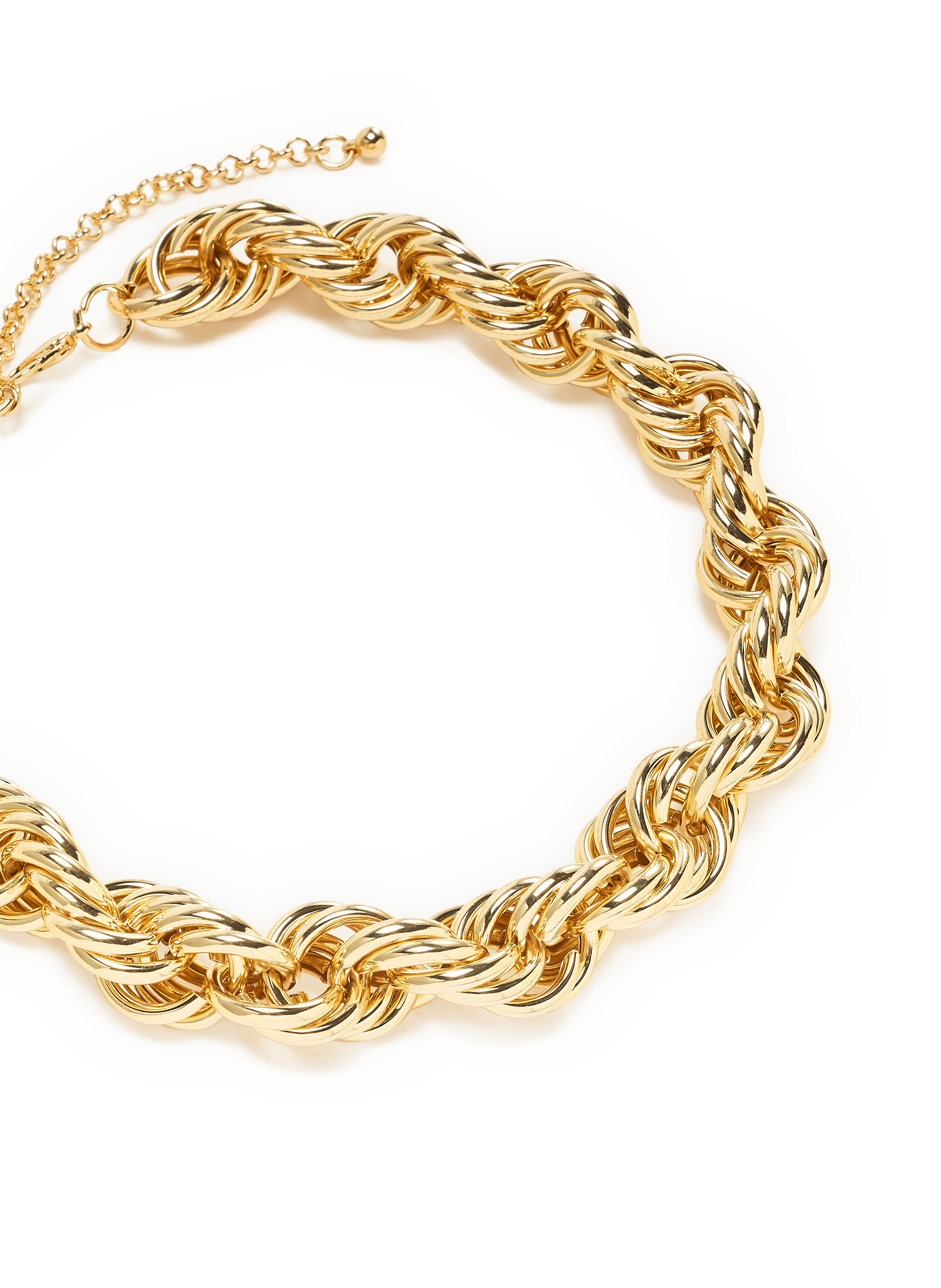 Necklace with wide twisted links AU PRINTEMPS PARIS Golden