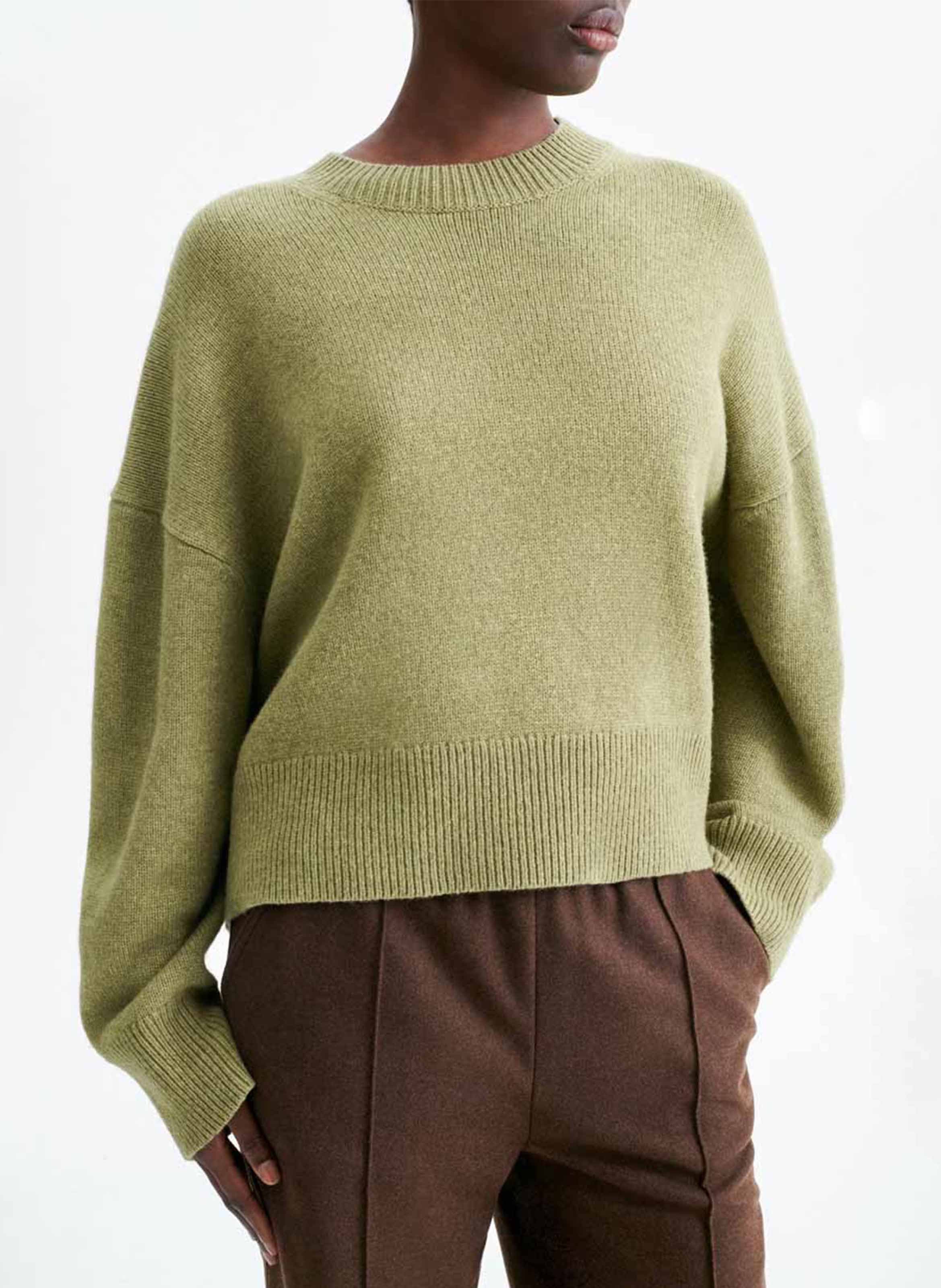 Loose-fit round-neck wool sweater | Brown VANESSA BRUNO Women