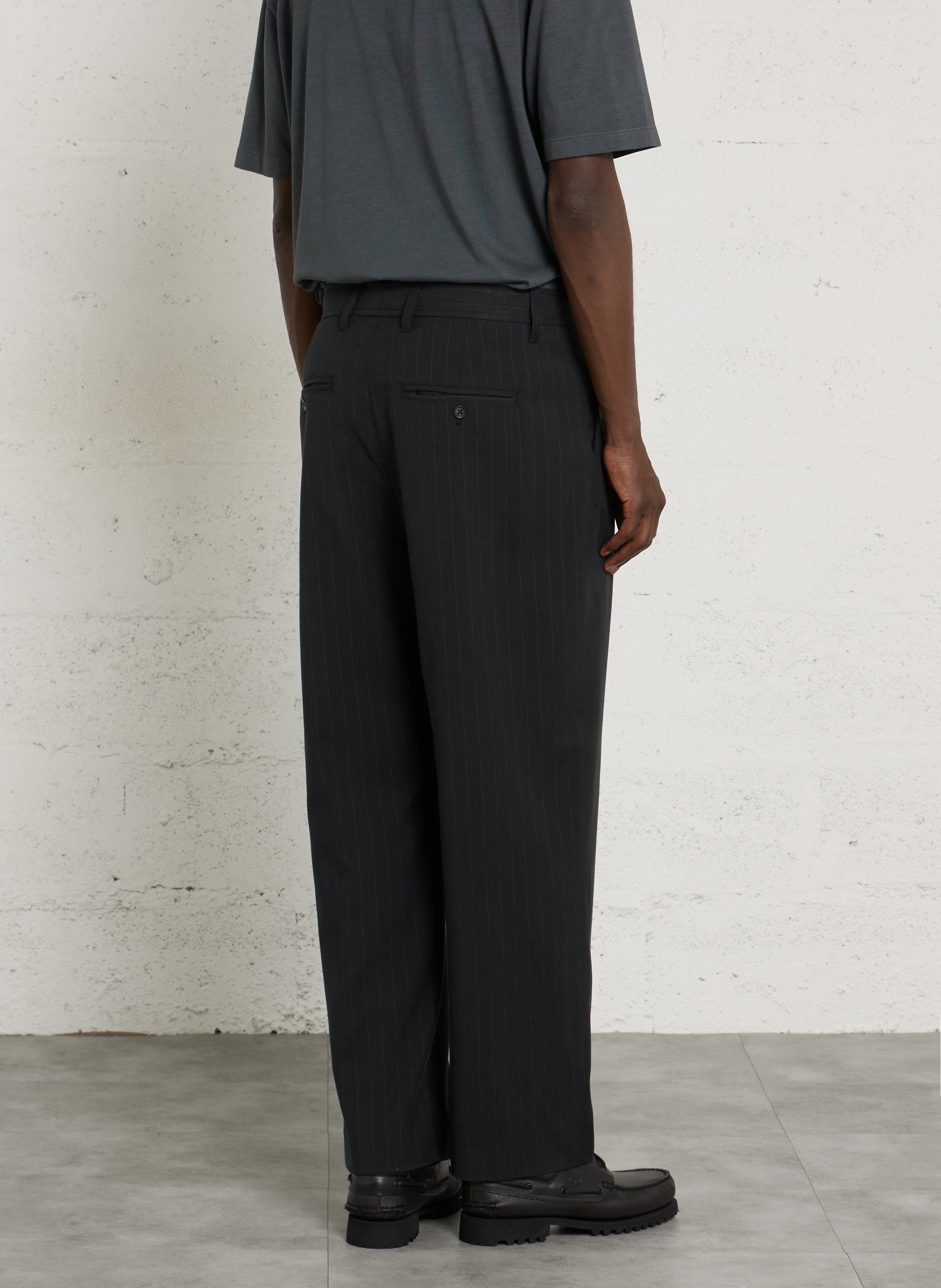 Wide-leg pinstripe pants CASUAL FRIDAY Silver