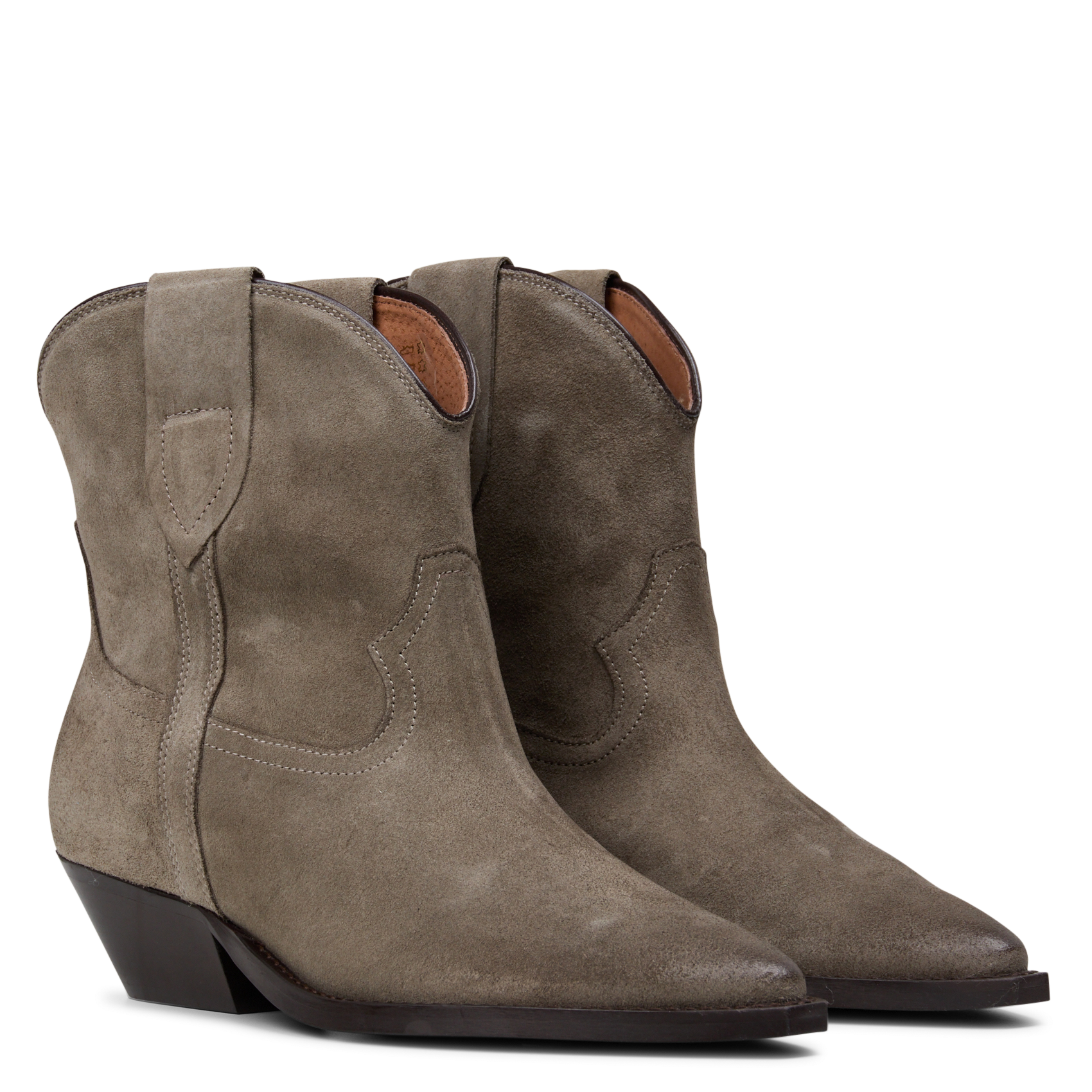 Leather mid-calf boots PAVEMENT Khaki