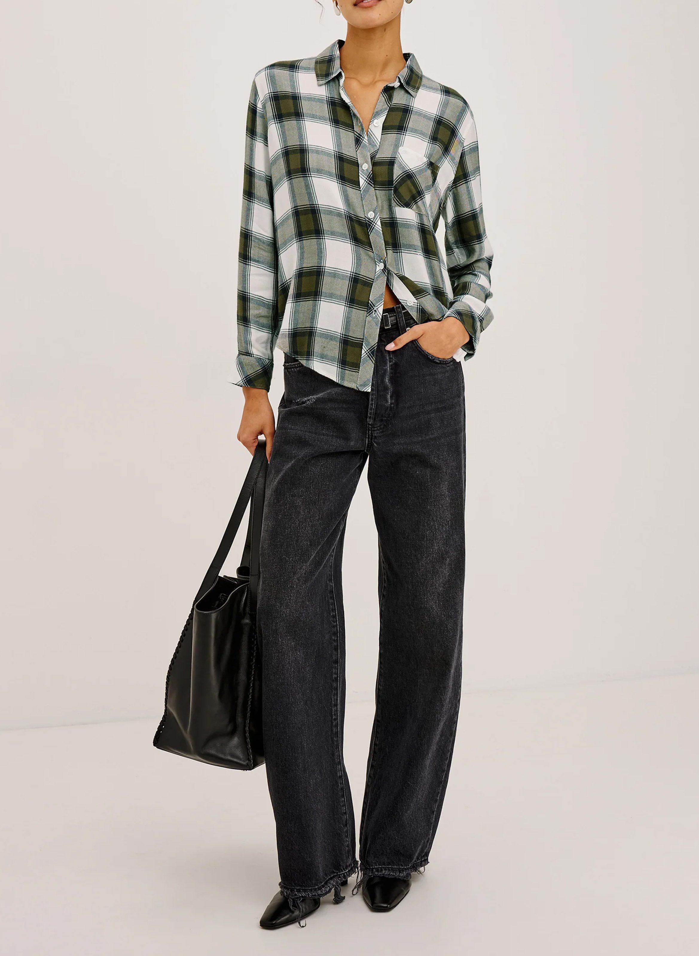 Straight checked shirt RAILS Green