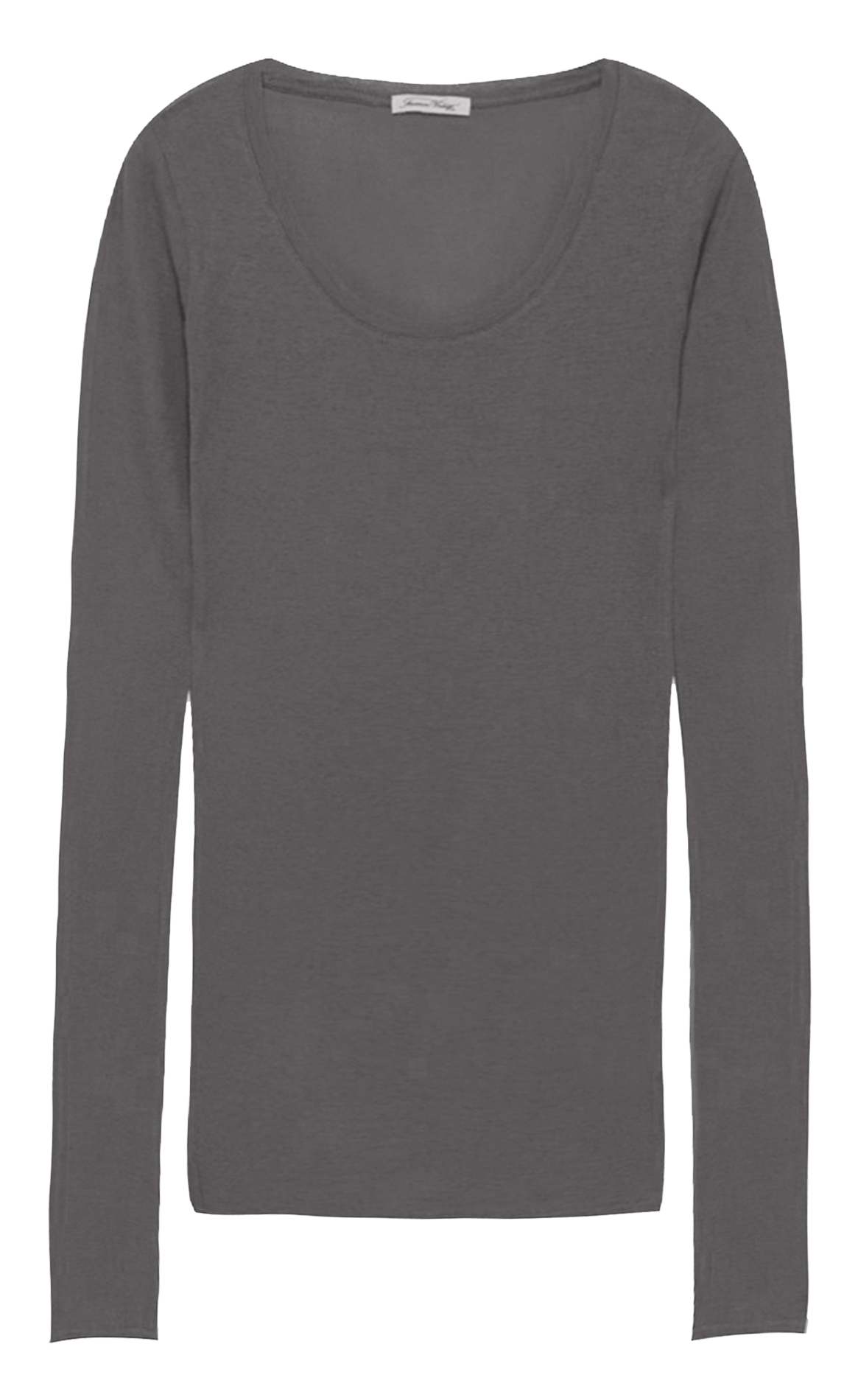 Strak, katoenen T-shirt met ronde hals MASSACHUSETTS Anthracite chine