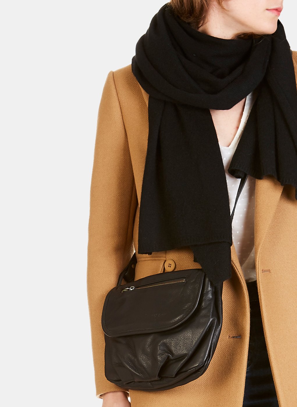 Besace en cuir NAT & NIN Noir