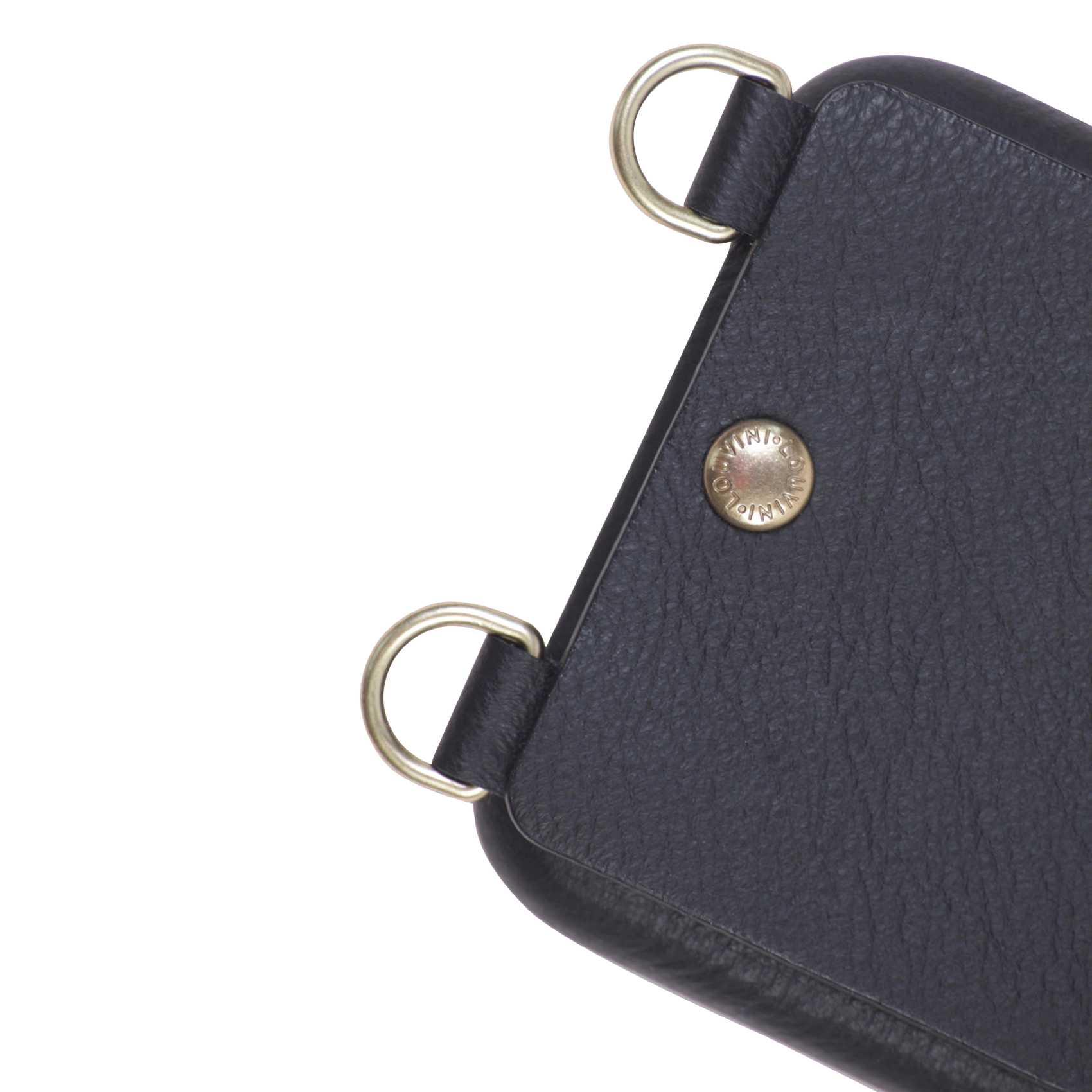 iPhone case with leather pocket LOUVINI PARIS Black
