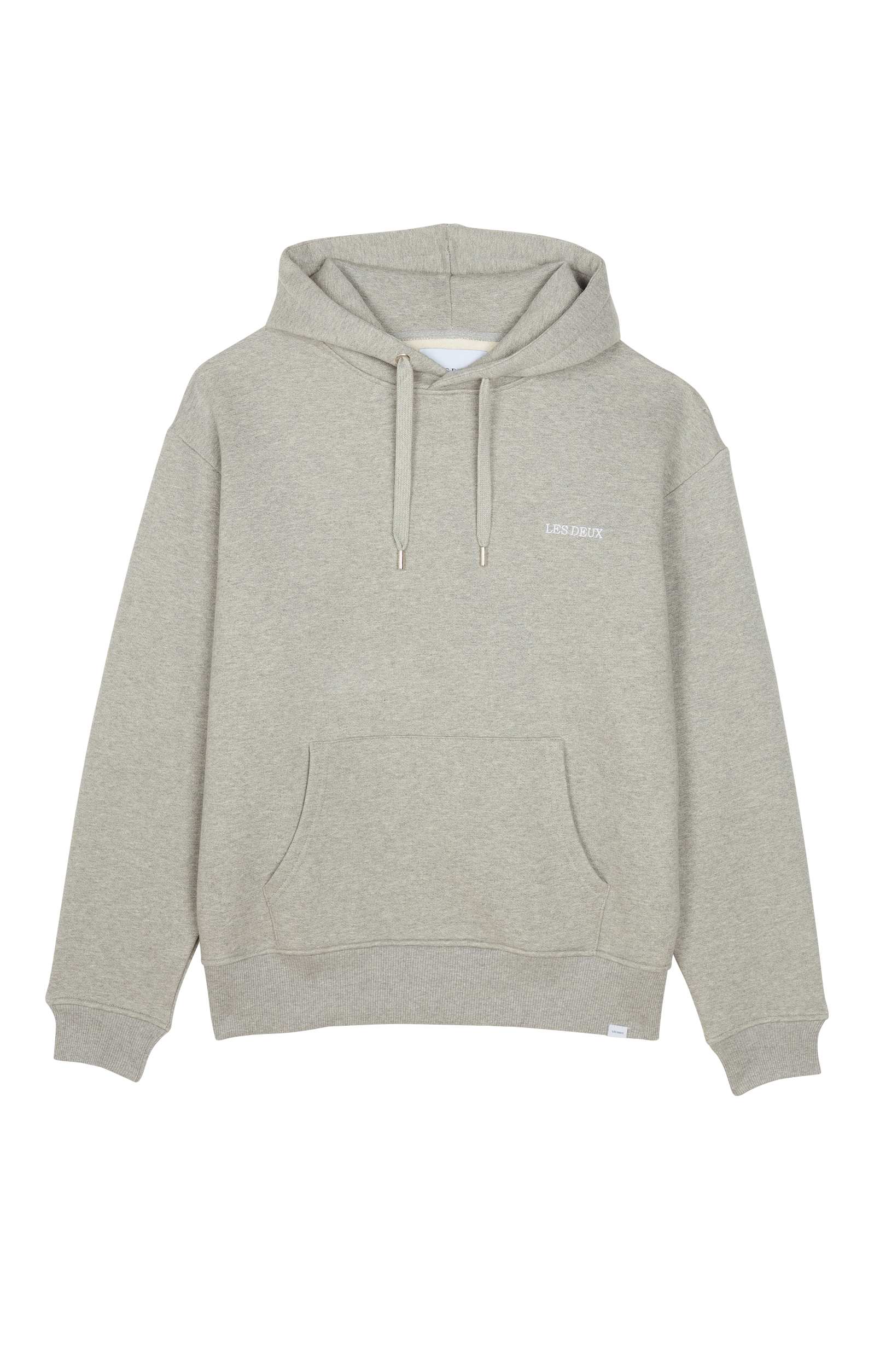 Hoodie à capuche droit en coton LES DEUX Gris