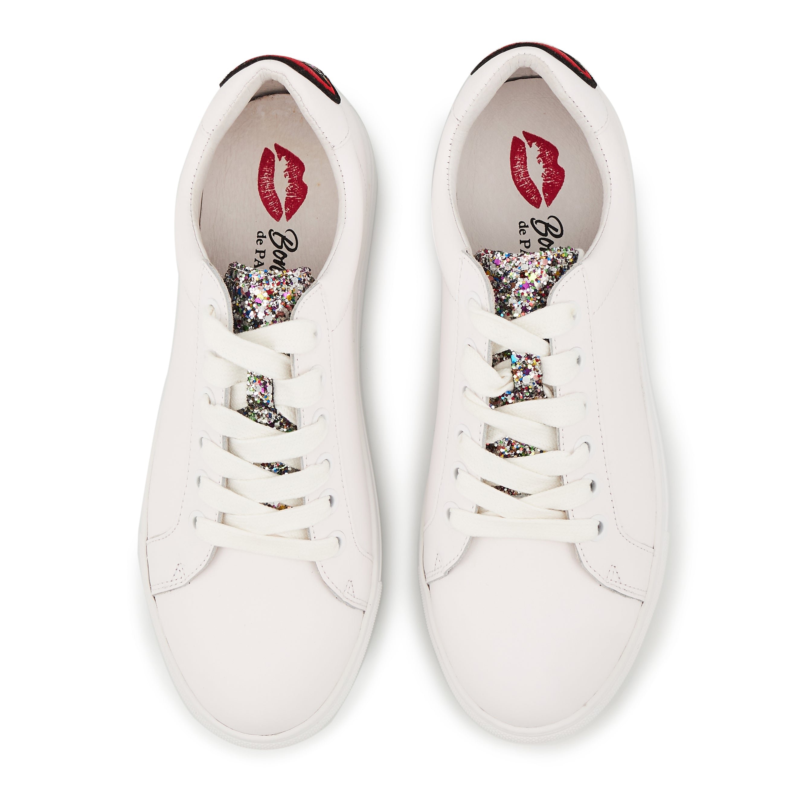 Leather sneakers BONS BAISERS PARIS White