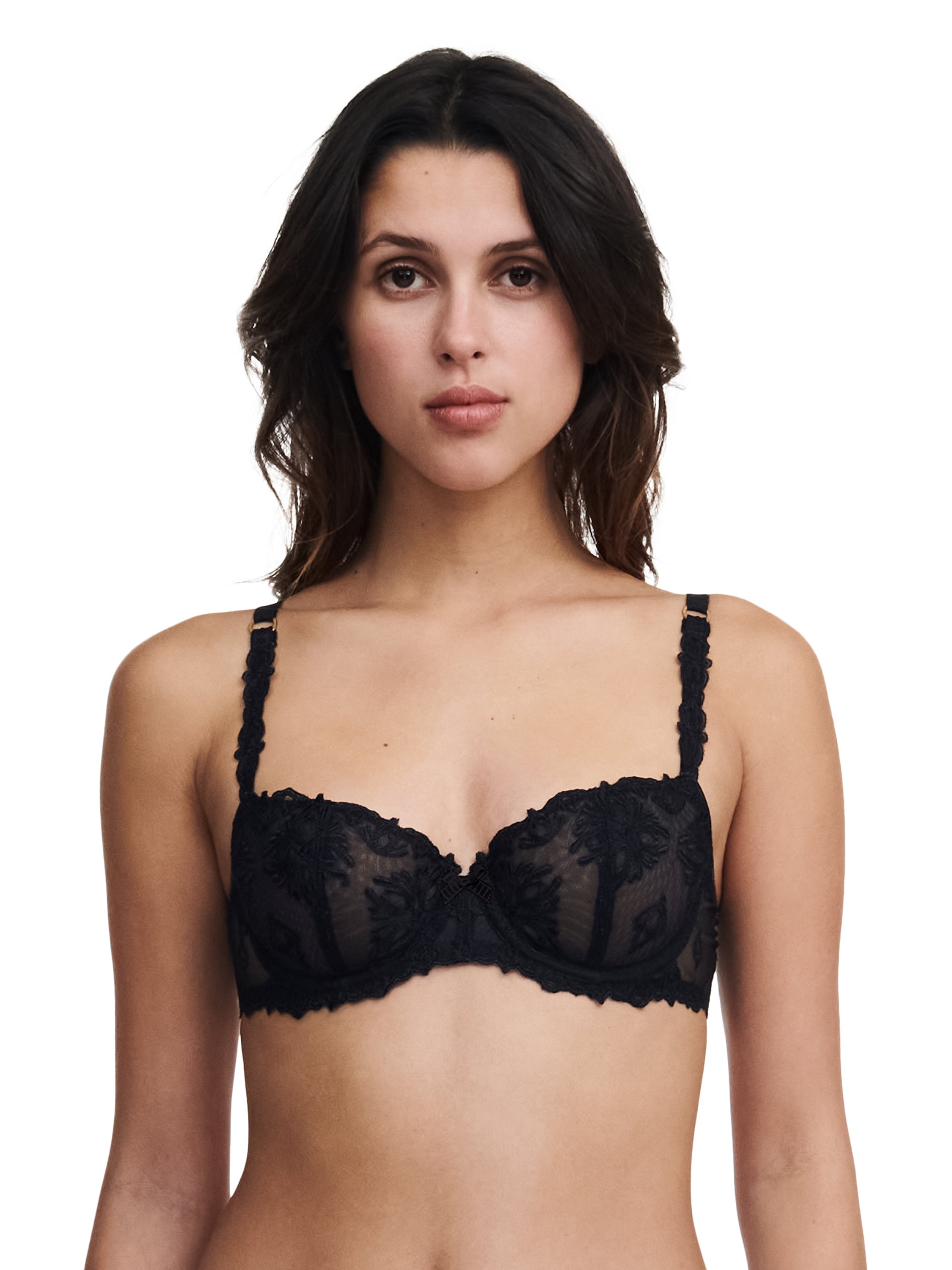 Demi-cup bra Black