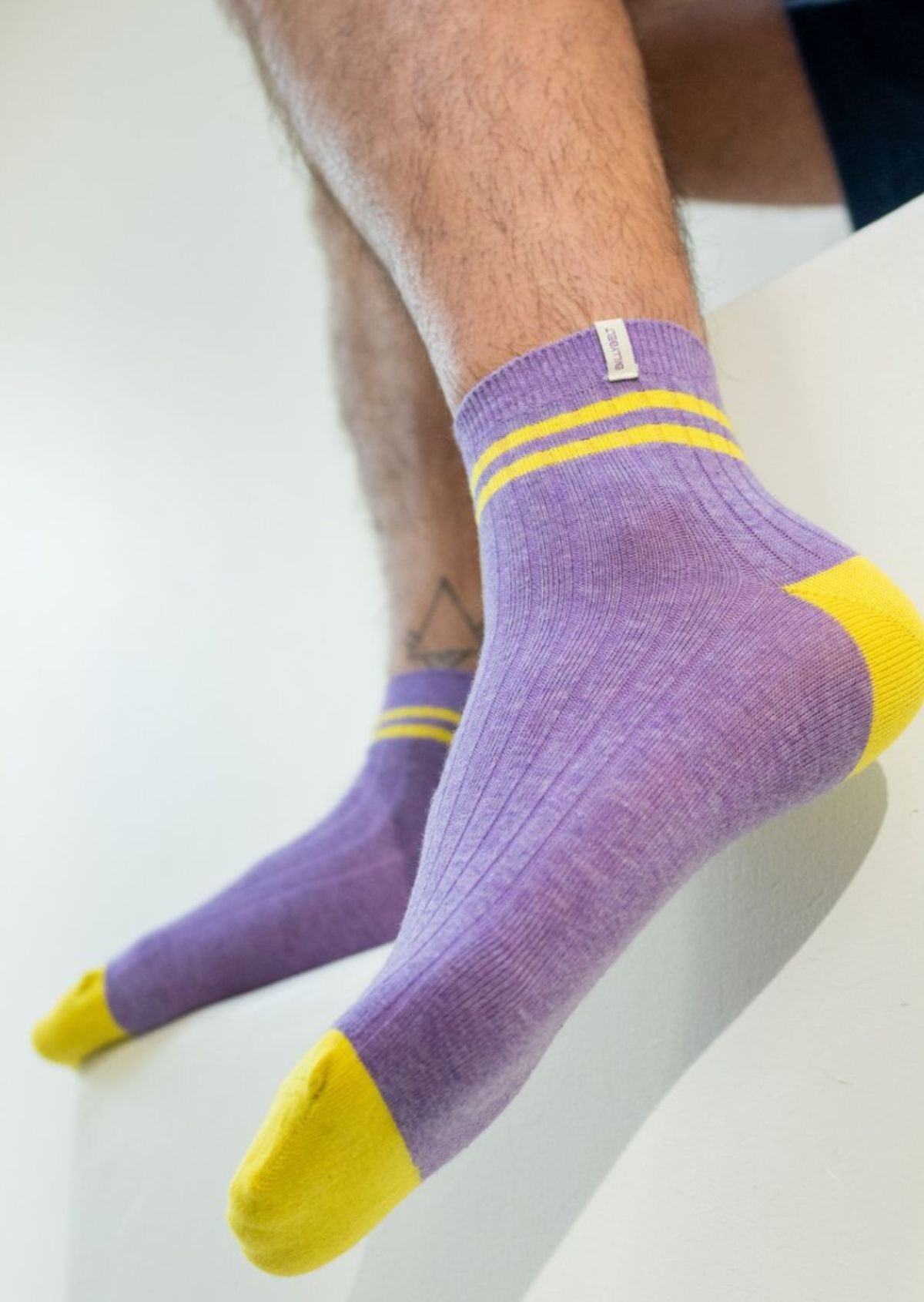 Mid-high combed cotton socks BILLYBELT Purple