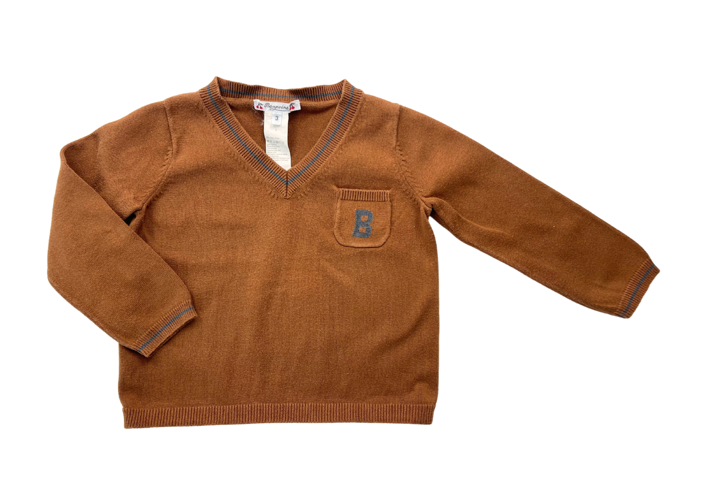 Brown children's sweater - 3 years BONPOINT - Seconde Main Brown