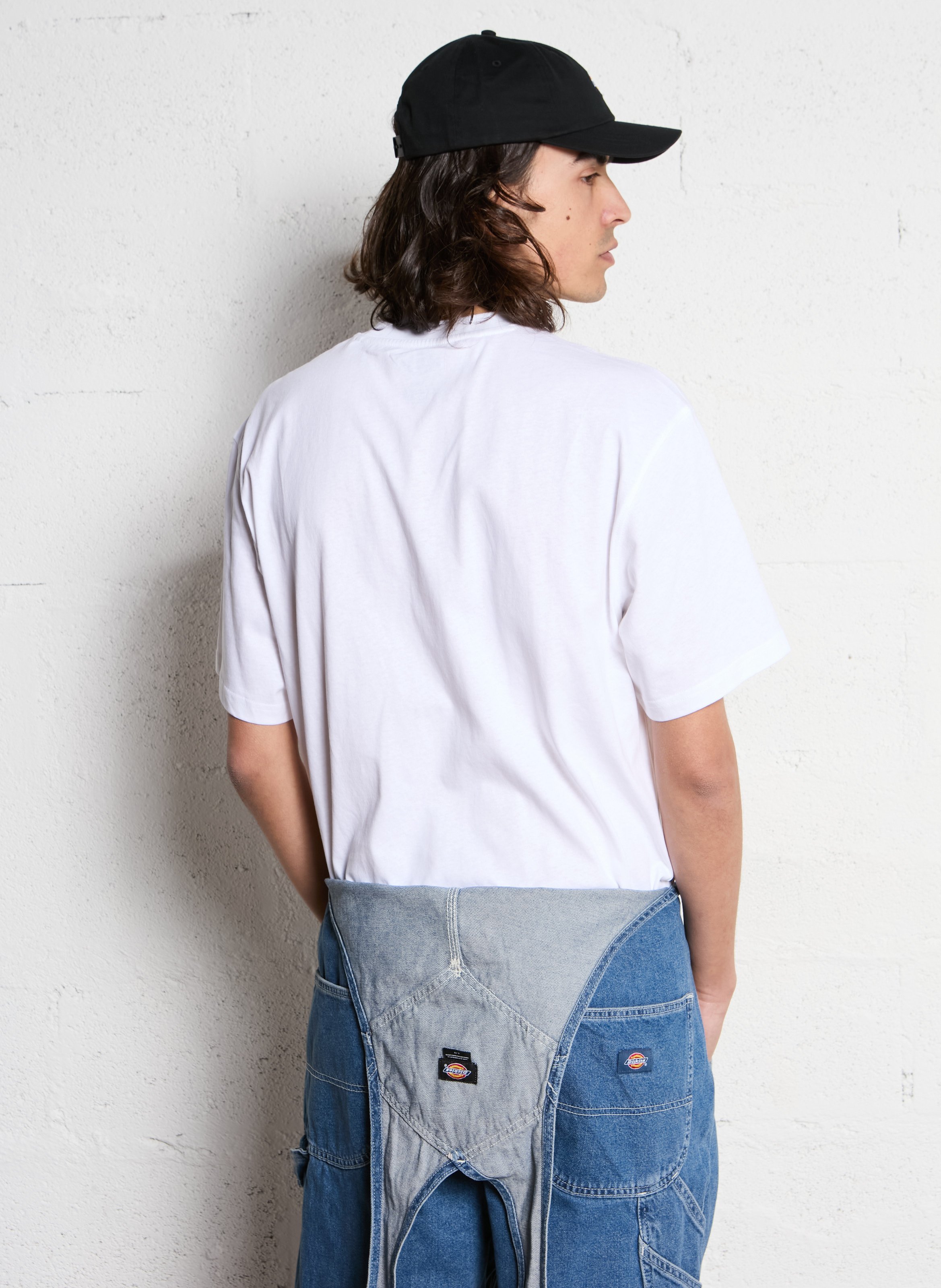 Straight cotton-blend T-shirt DICKIES White