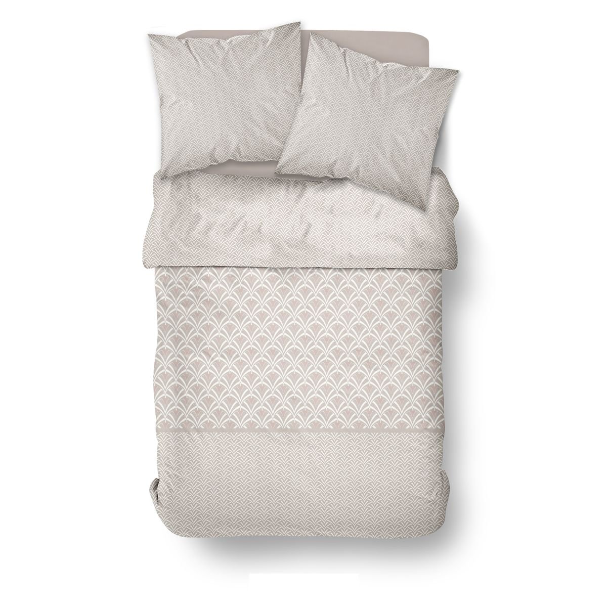 Printed cotton bed set TODAY LINGE DE MAISON Beige
