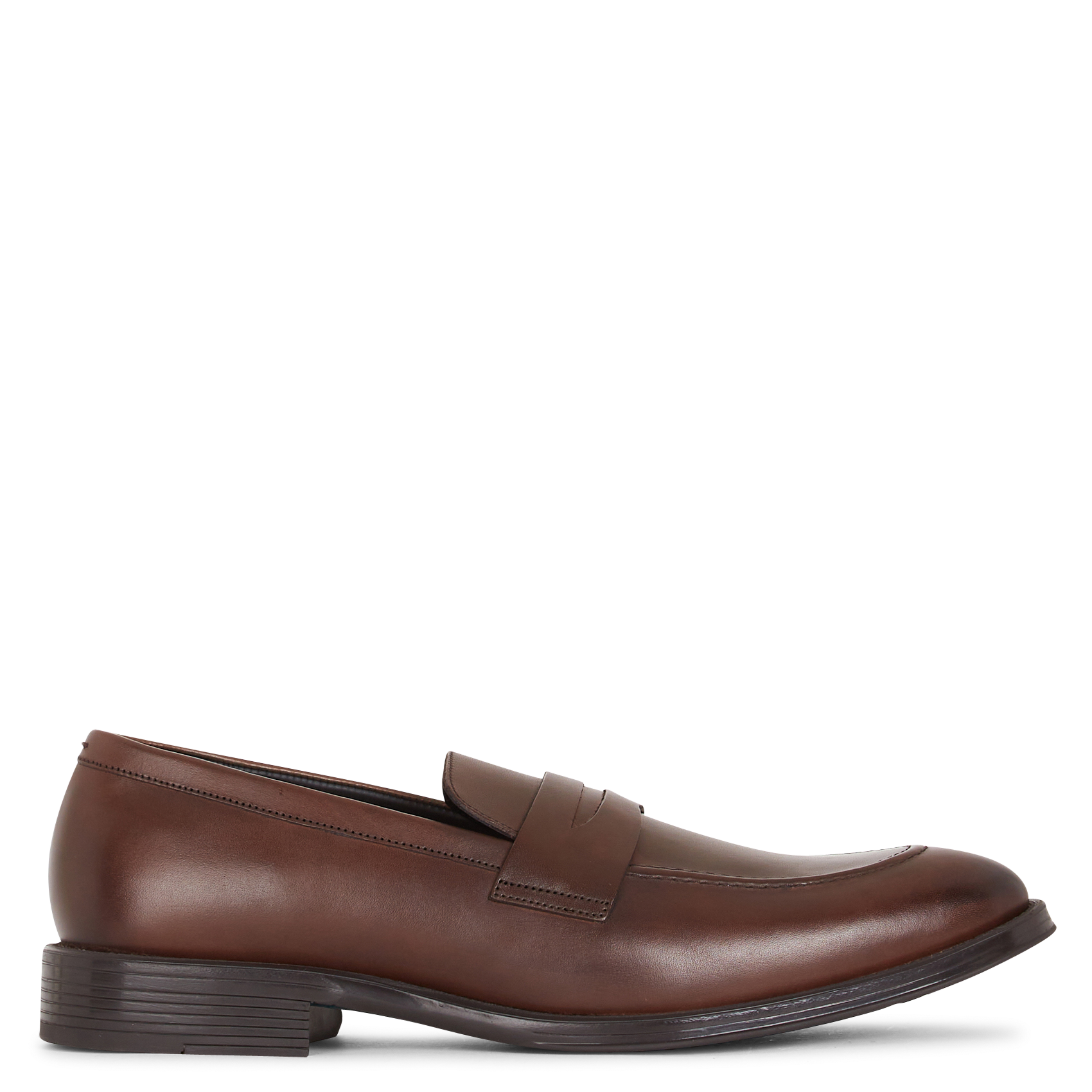 Mocassins unis en cuir PAUL SMITH Marron
