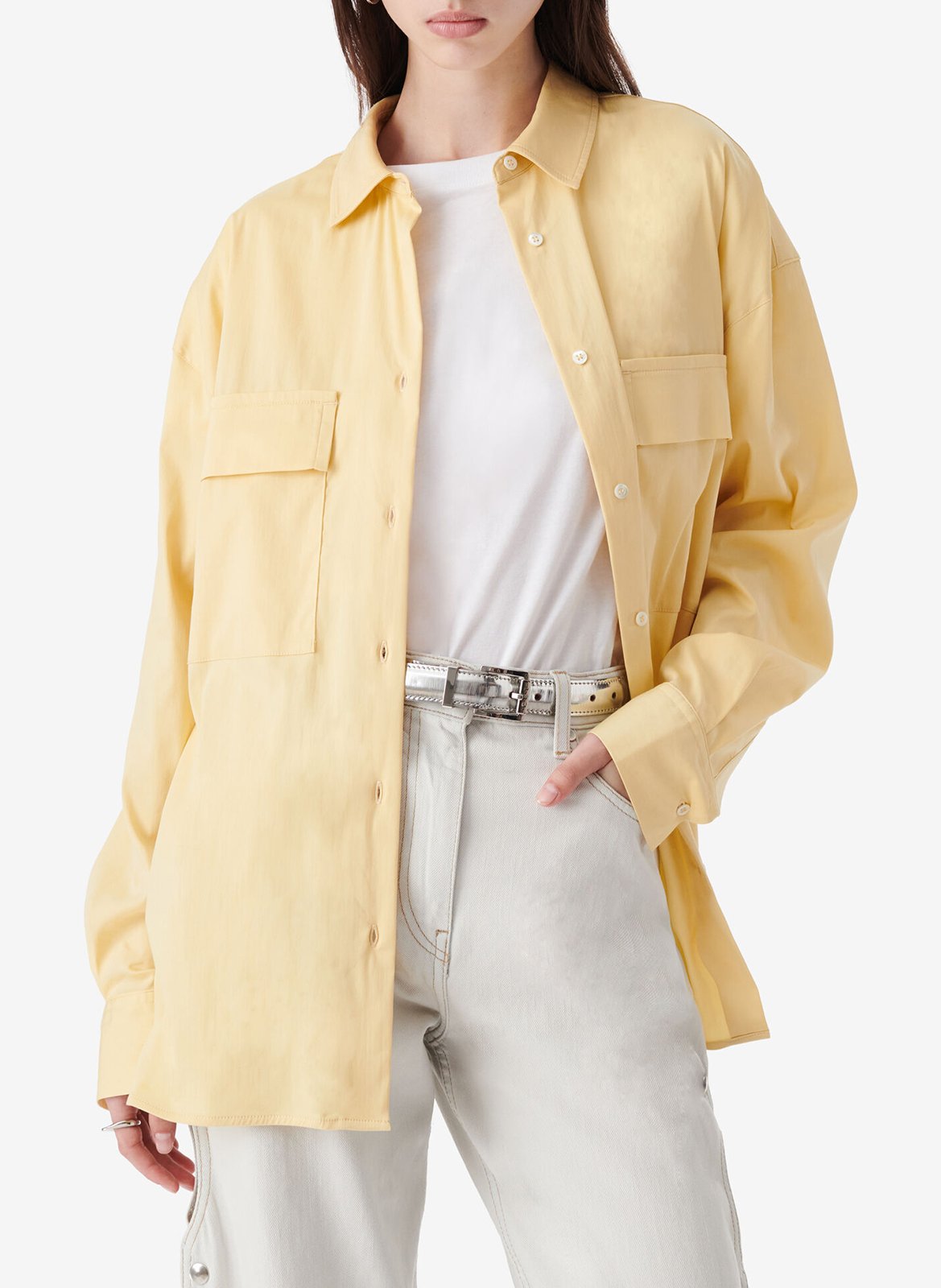 Straight-cut buttoned shirt IRO Yellow