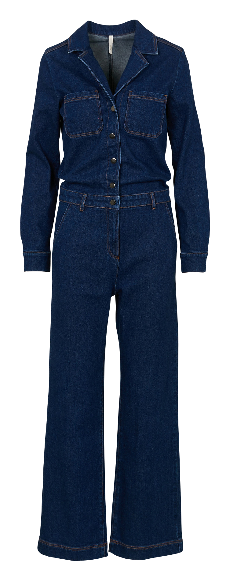 Straight-leg cotton-blend jumpsuit I CODE Blue