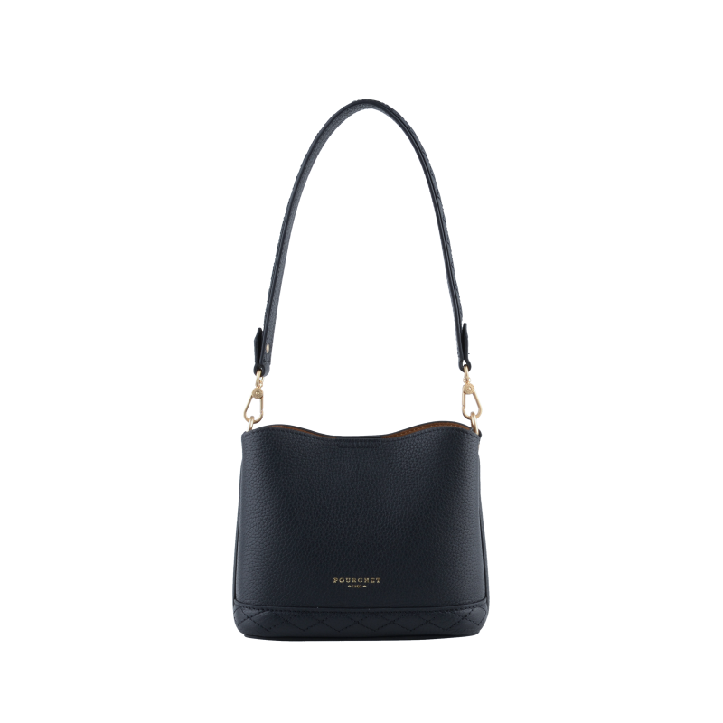 Satchel - cowhide leather POURCHET Blue