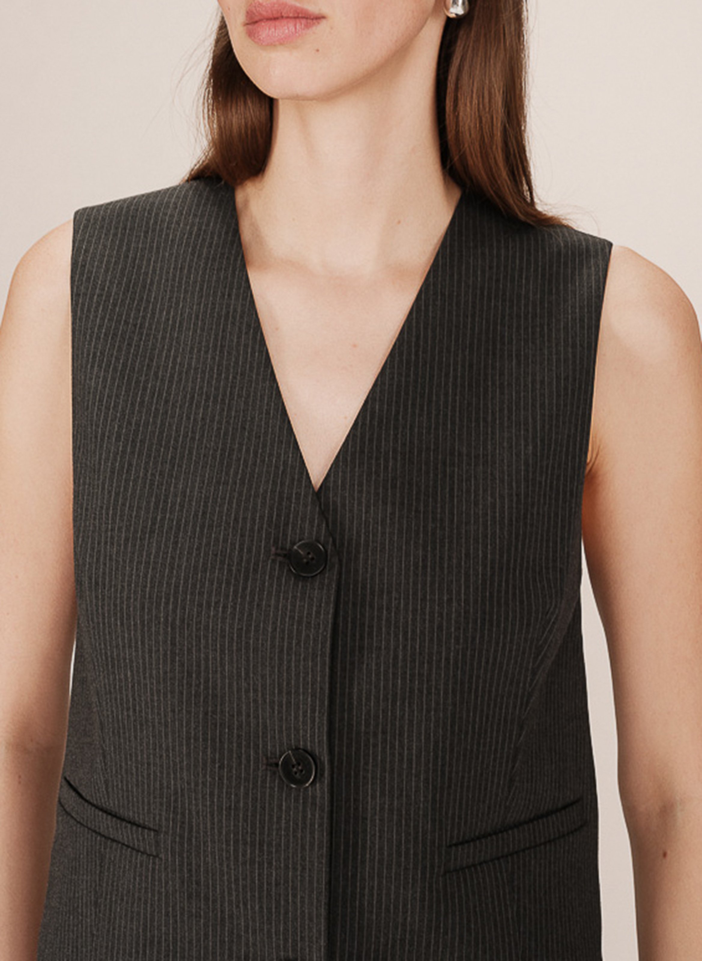 Blazer met V-hals GRACE ET MILA Grijs