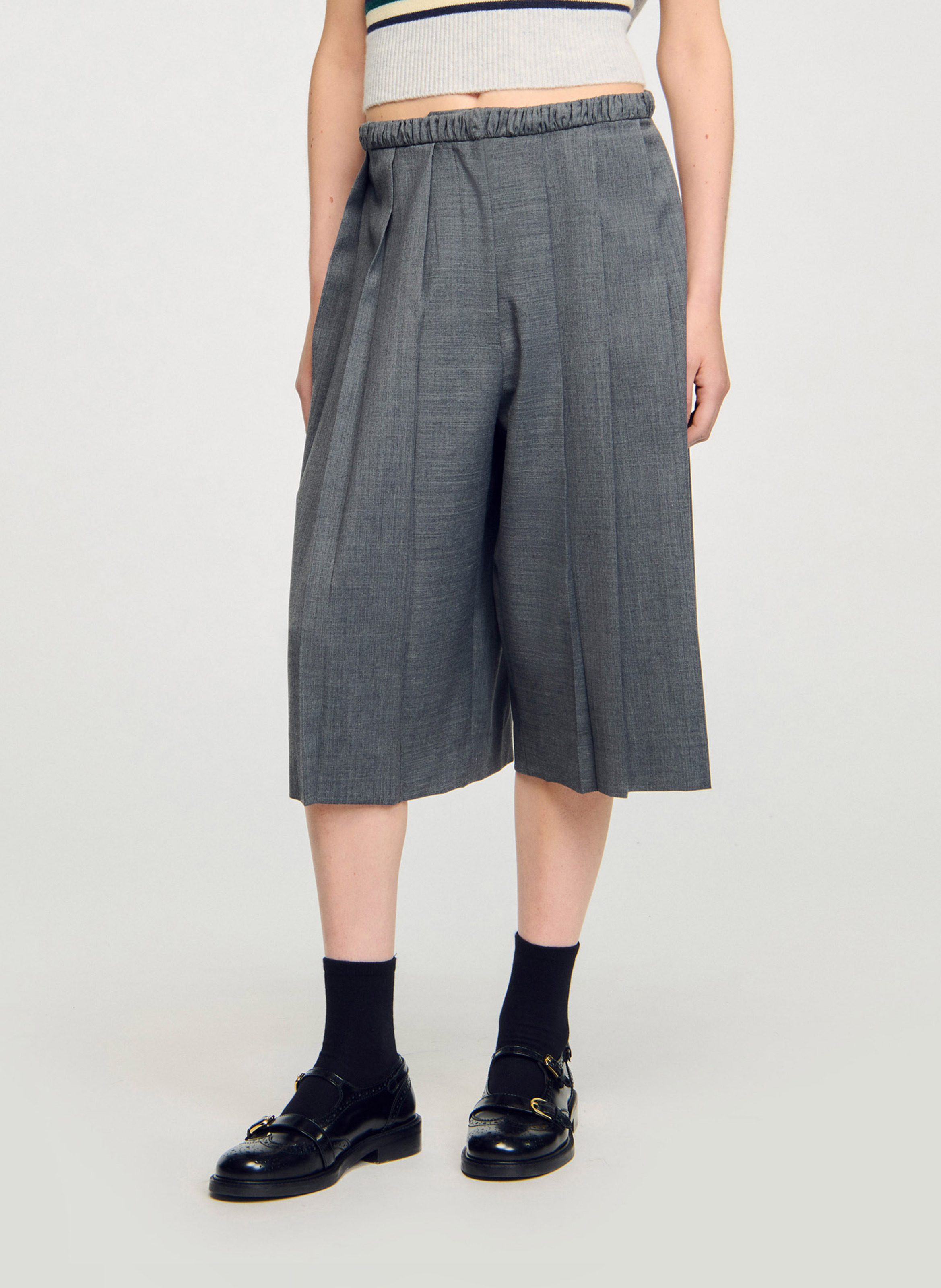 Bermuda plissé  SANDRO Gris