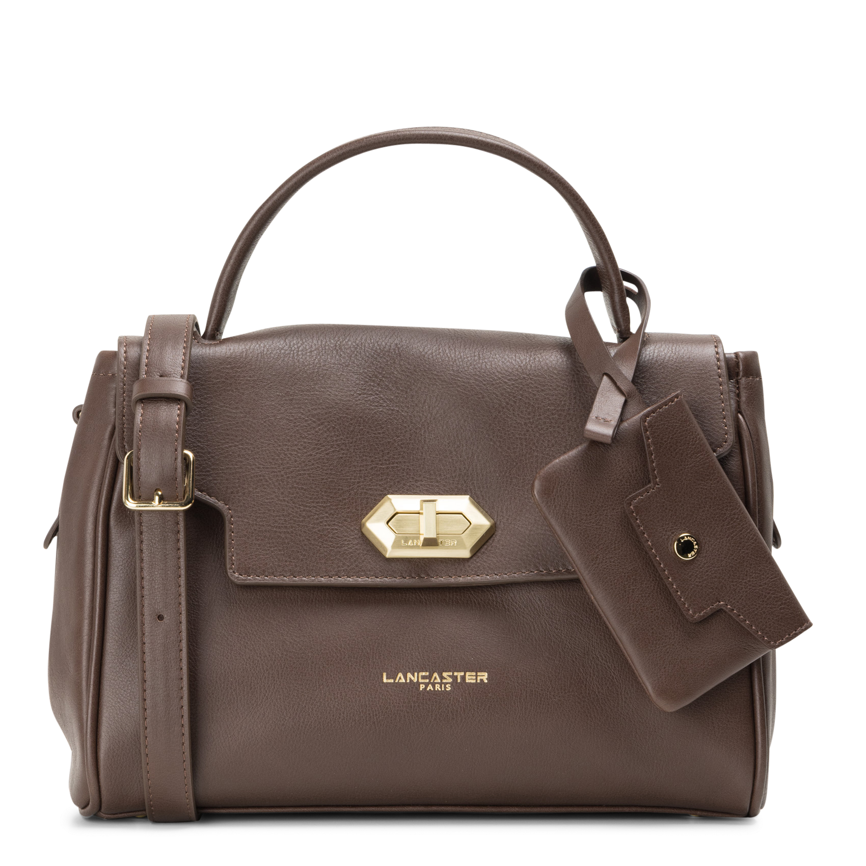 Sac à main en cuir LANCASTER PARIS Marron