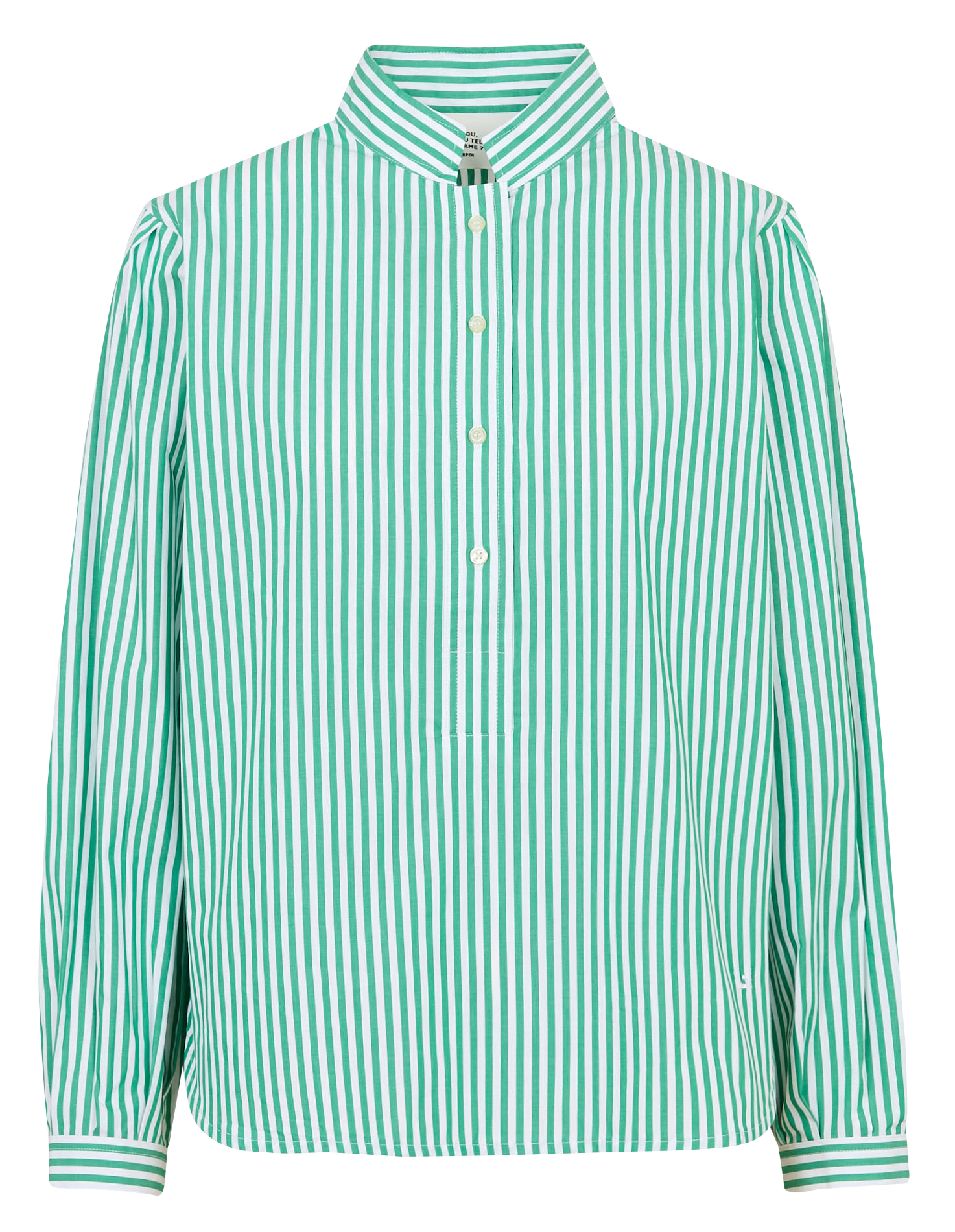 Blouse ample rayée en coton LEON & HARPER Vert
