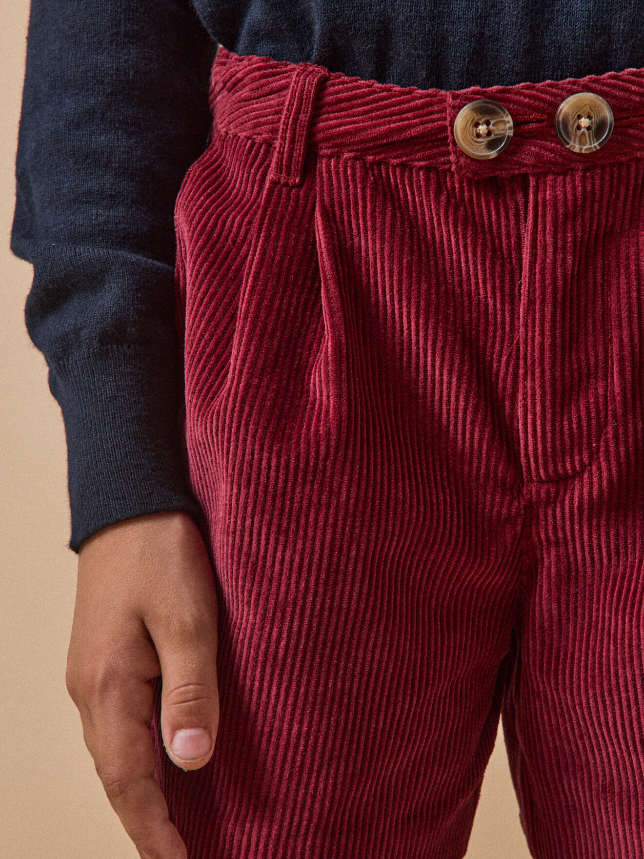 High-waisted velvet shorts CYRILLUS Pink