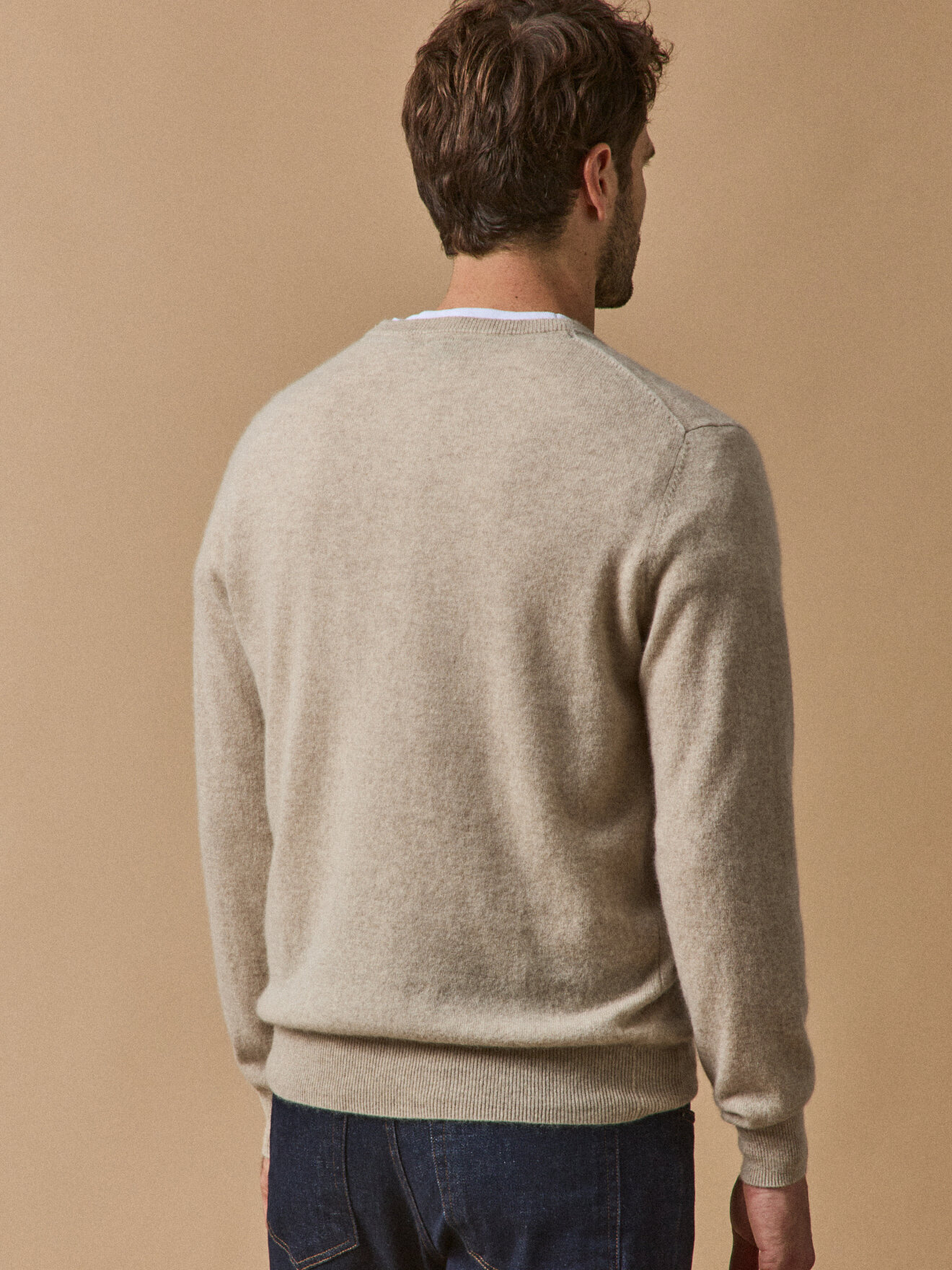 Round neck sweater - cashmere CYRILLUS Beige