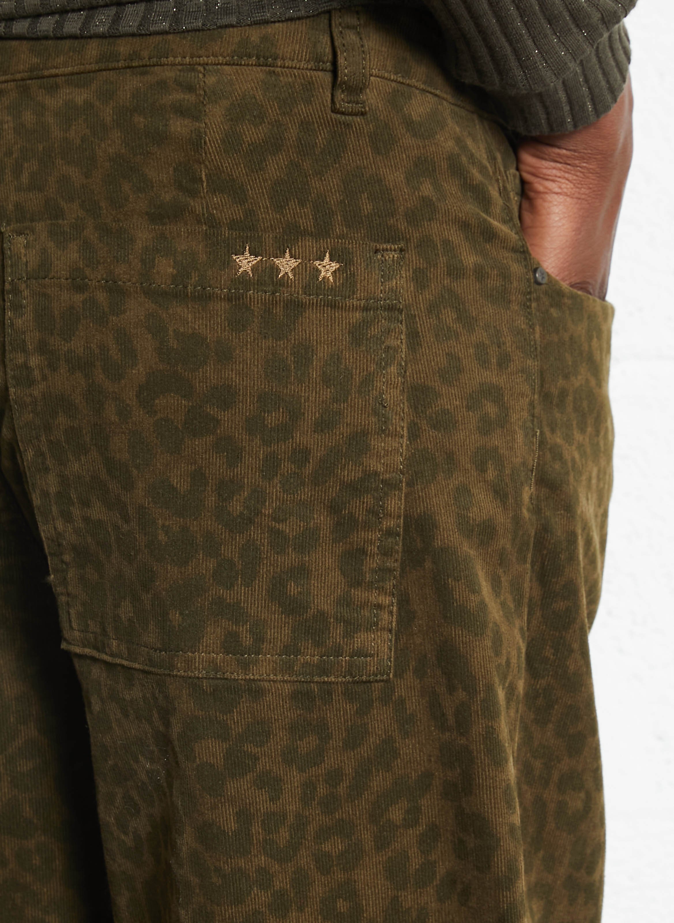 Pantalon large en coton mélangé SUD EXPRESS Vert