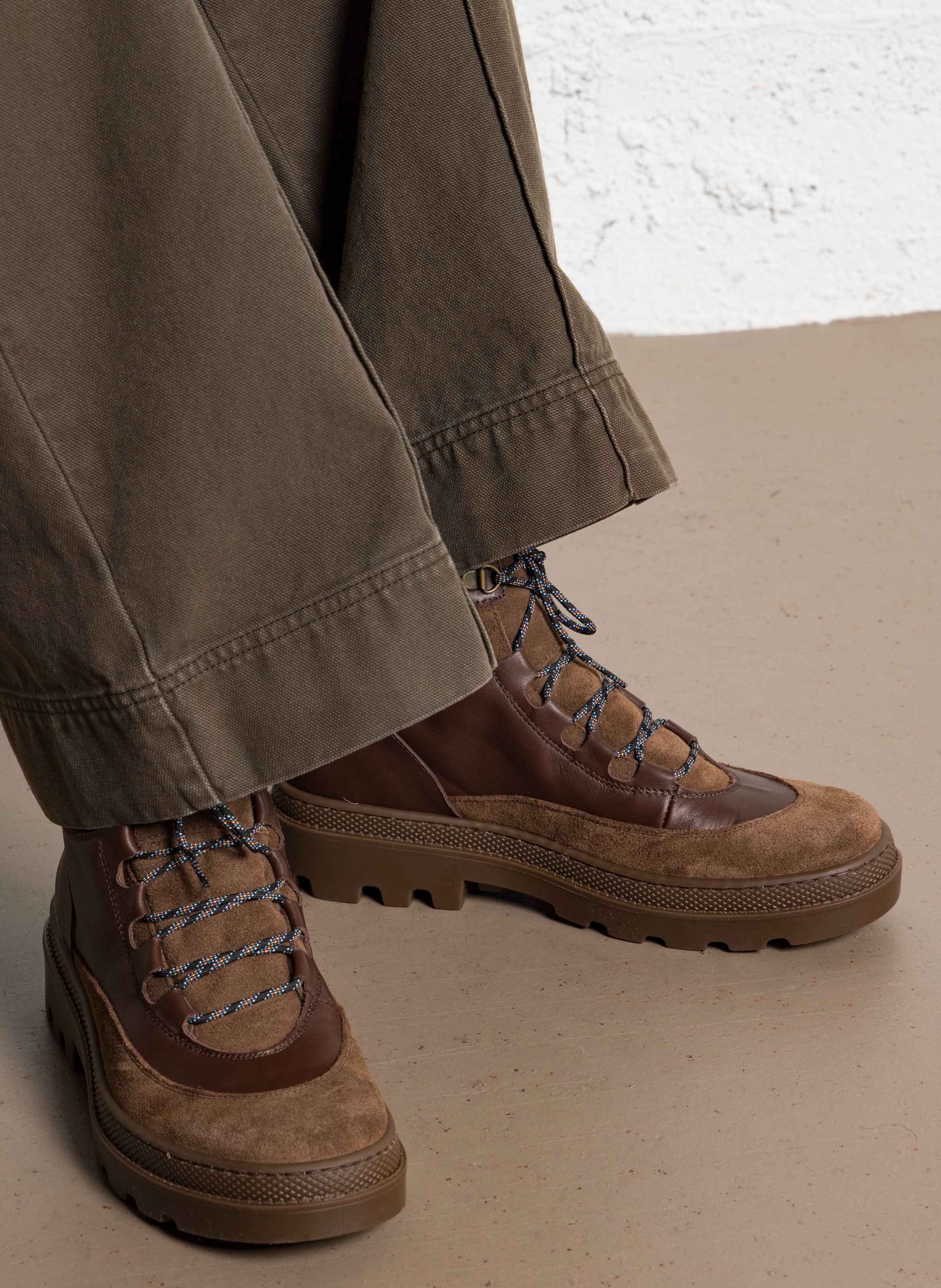 Albert leather boots NAGUISA Brown