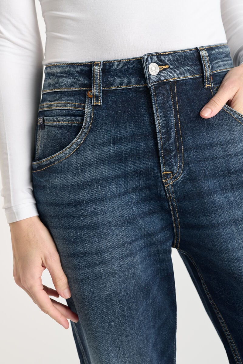 Loose, oversized girlfriend high-waisted jeans, length 34 LE TEMPS DES CERISES Blue