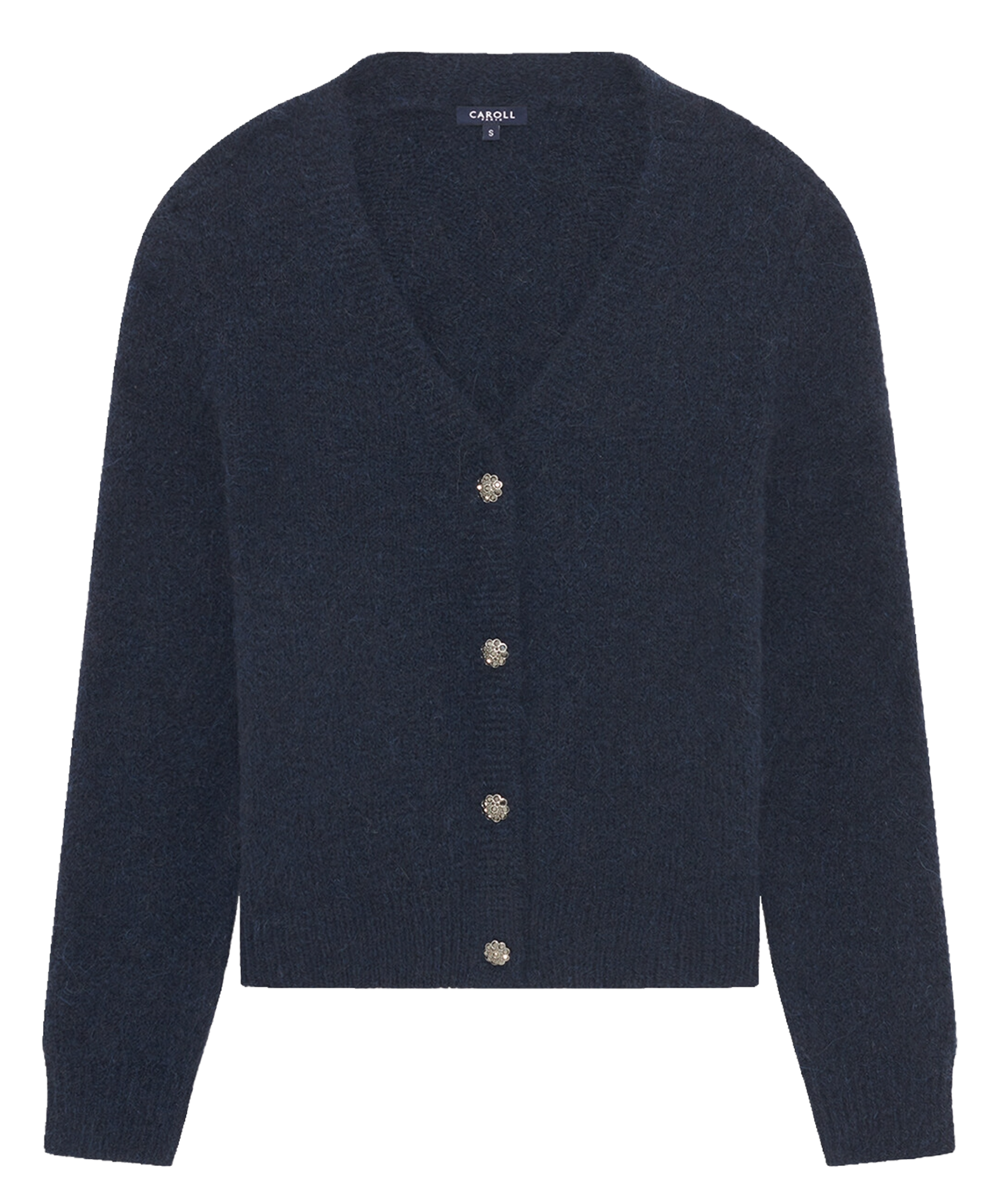 Plain button-up cardigan CAROLL Blue