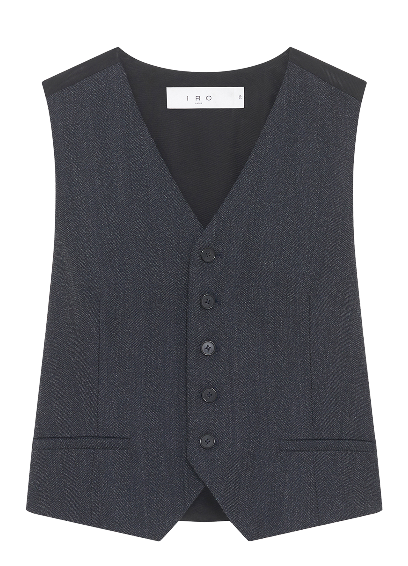 Veston tailleur sans manches en laine mélangée IRO Bleu