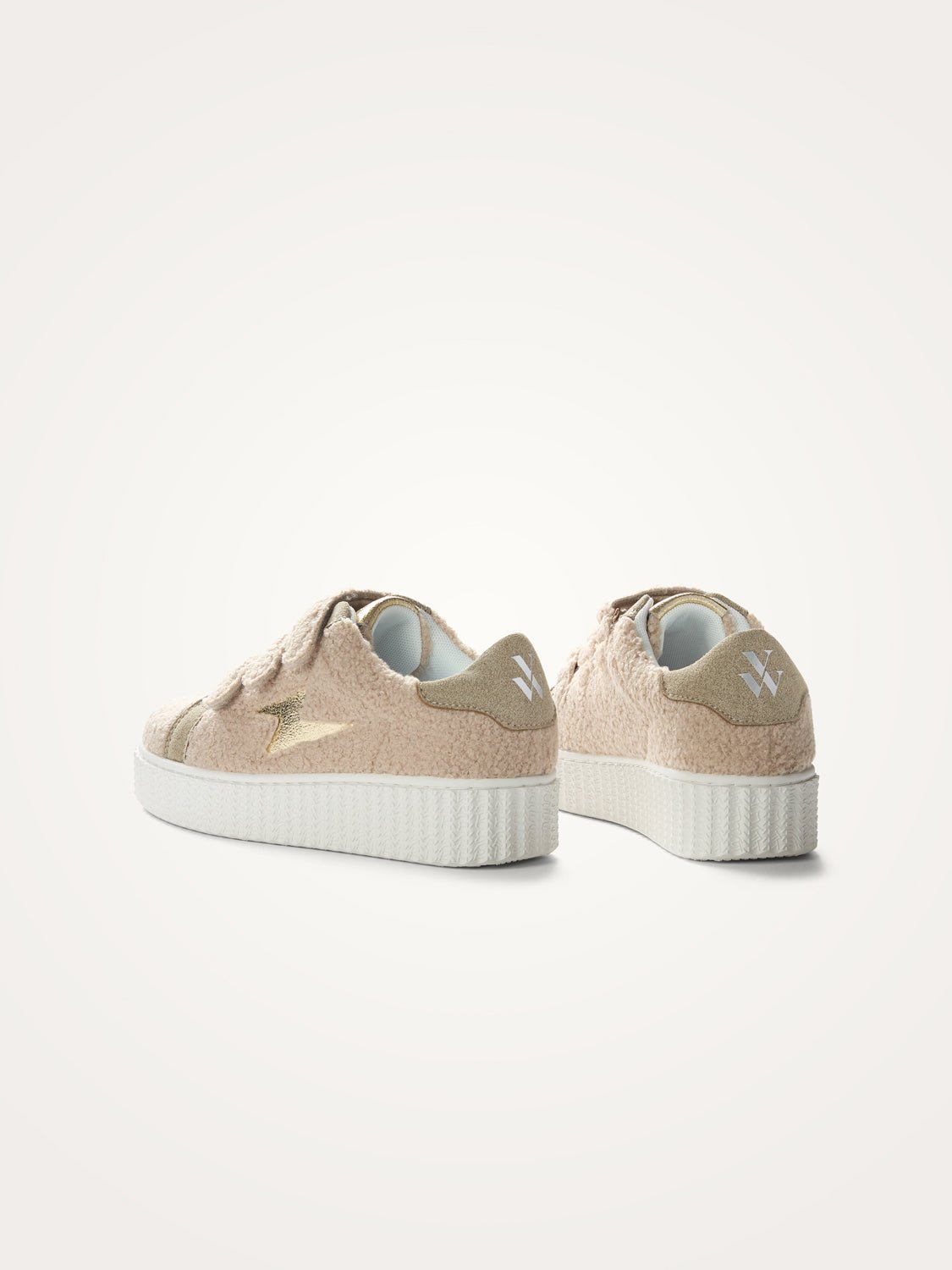 Baskets basses en sherpa VANESSA WU Beige