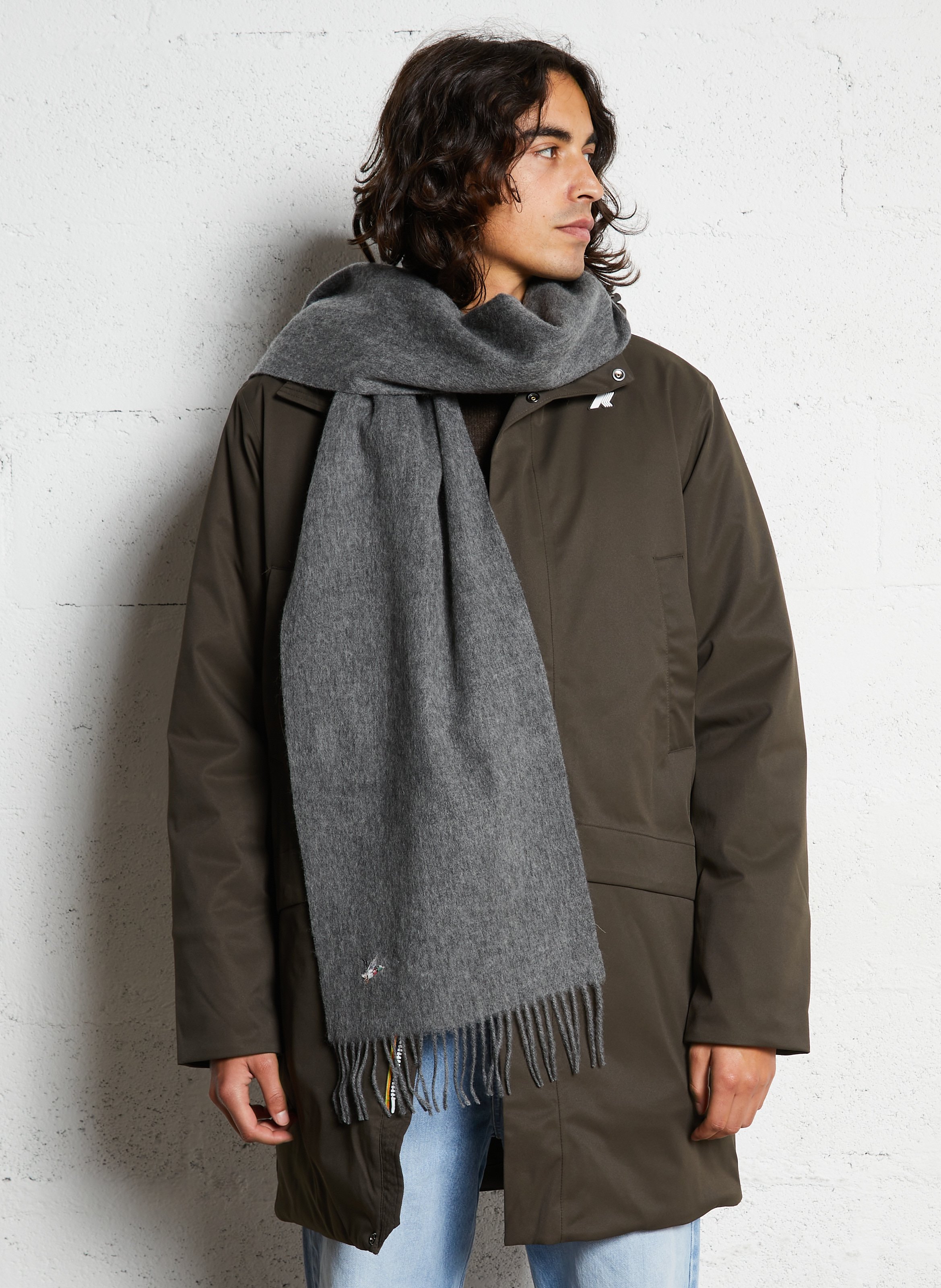 Echarpe en laine CHEVIGNON Gris