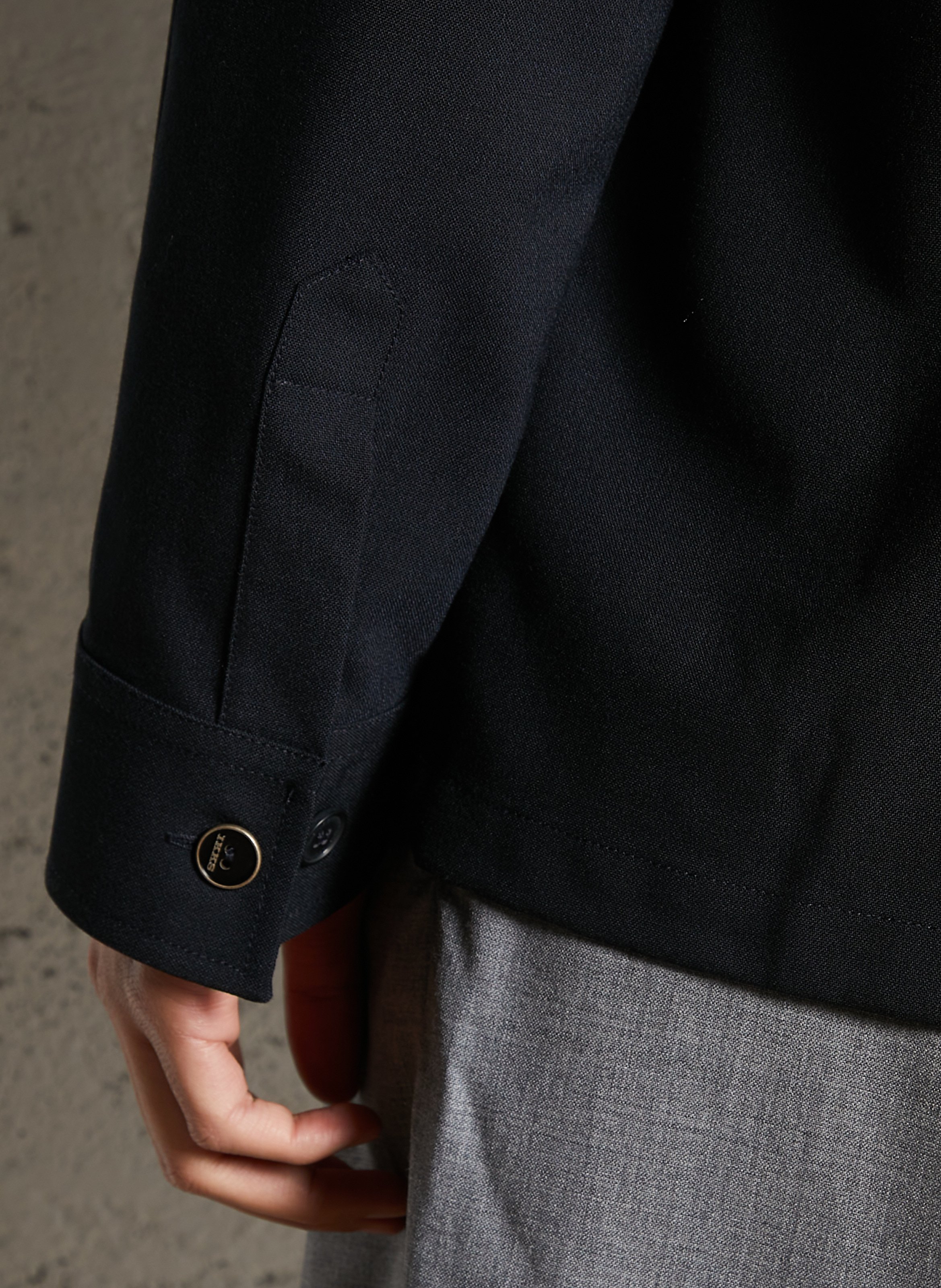 Surchemise droite boutonnée unie IKKS Bleu