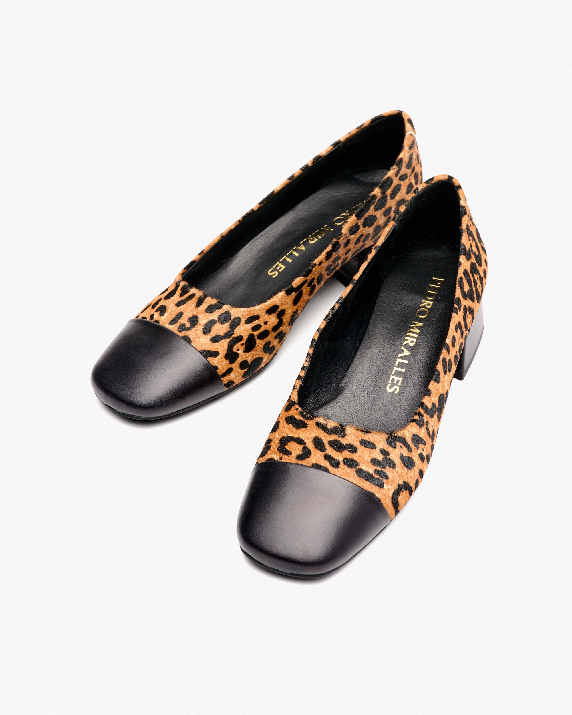 Two-tone leopard print heels PEDRO MIRALLES Brown