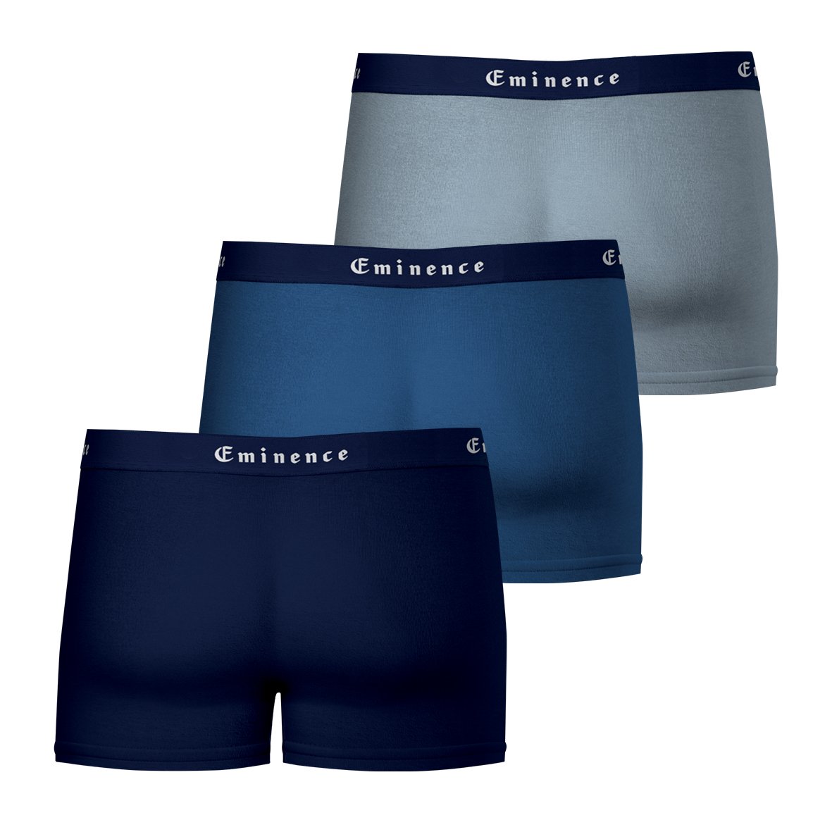 Set of 3 boxers made in France EMINENCE Blue