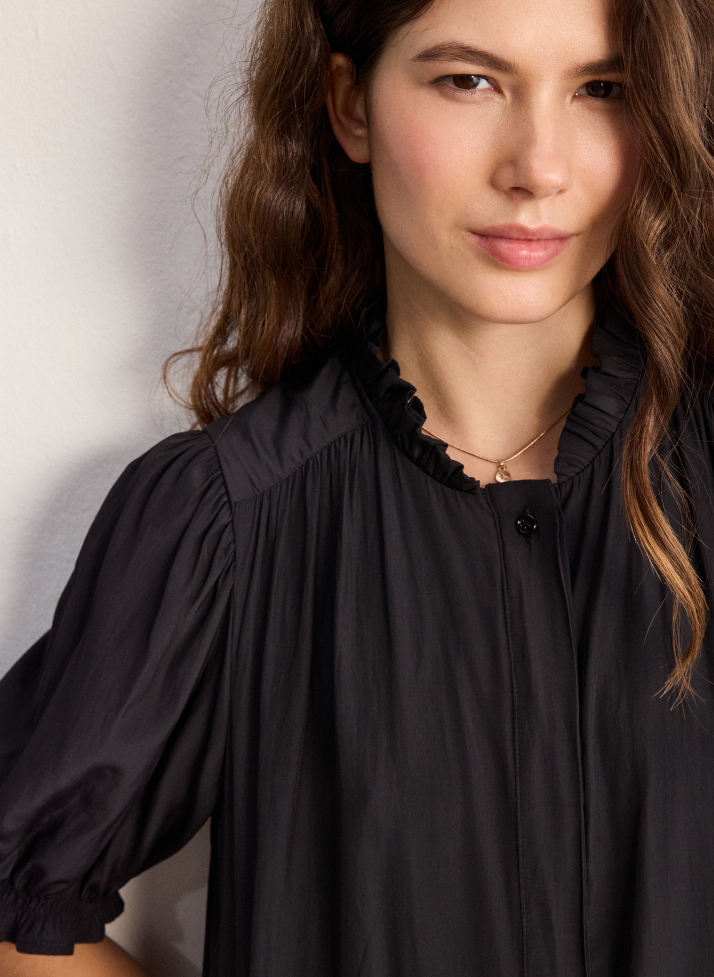 Robe courte col rond PABLO Black