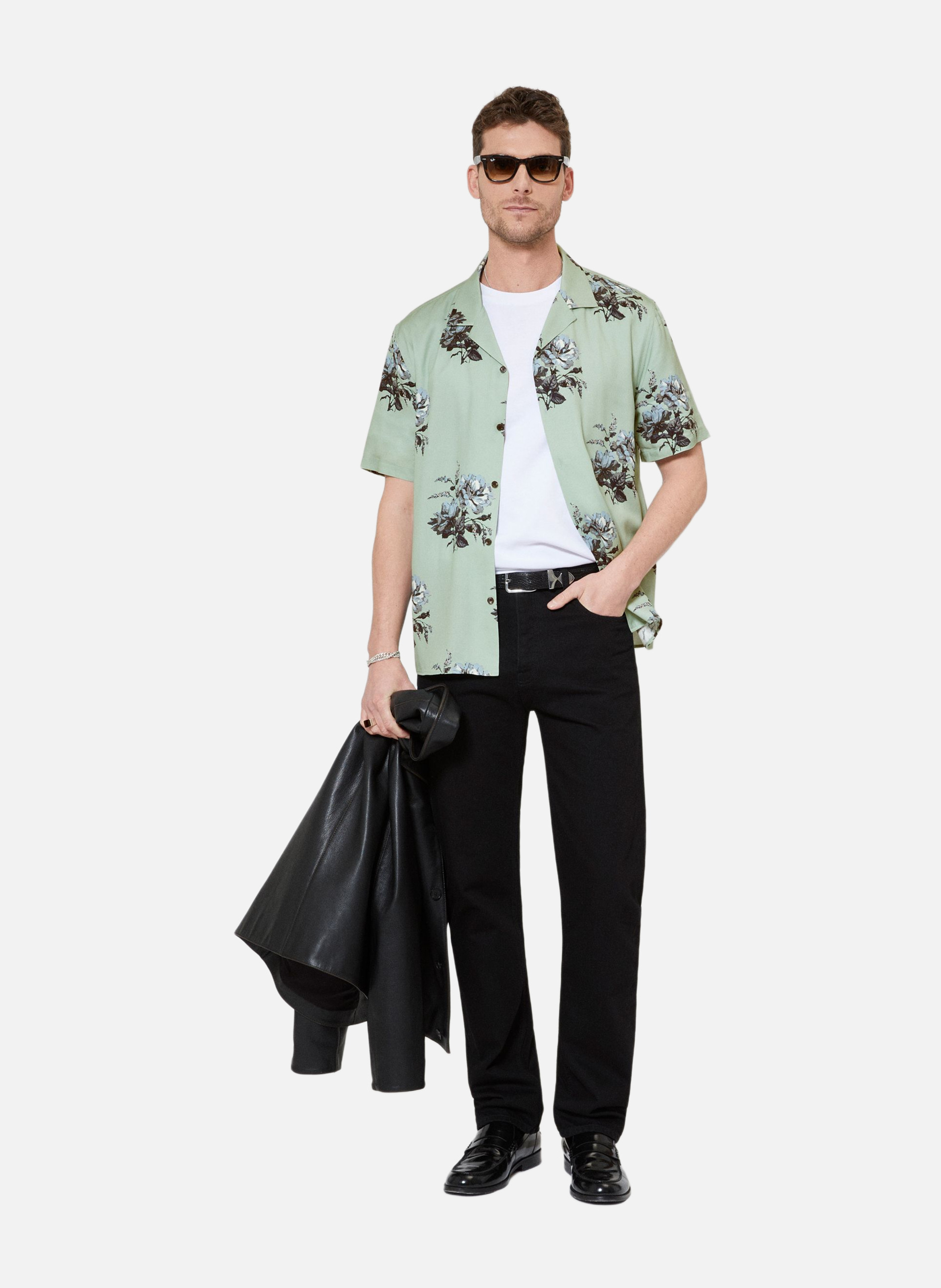 Short-sleeve floral print shirt THE KOOPLES Green