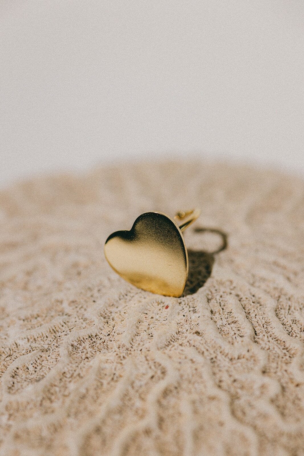 Silver-plated heart ring Golden
