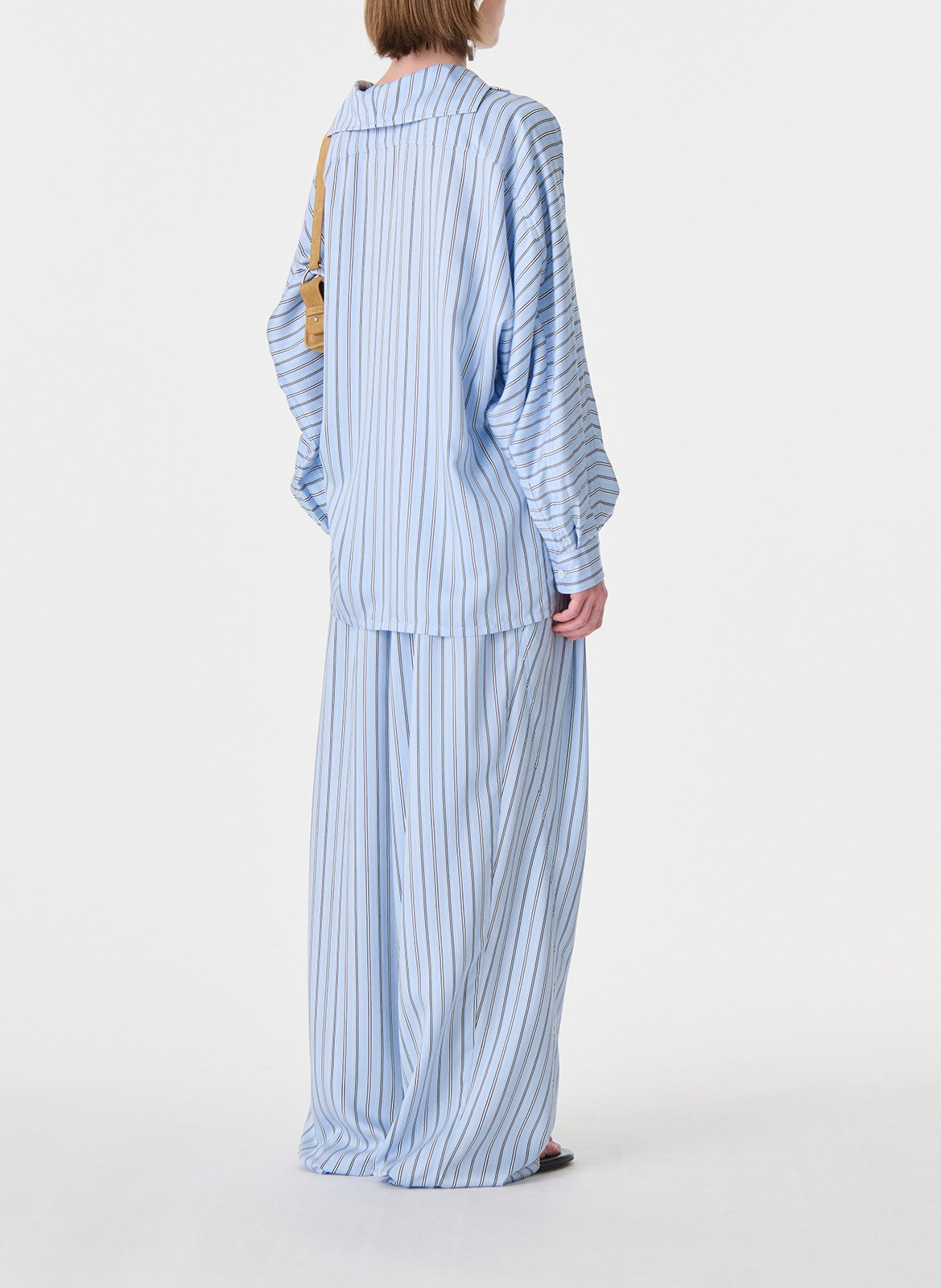 Wijde, gestreepte blouse IRO Blauw