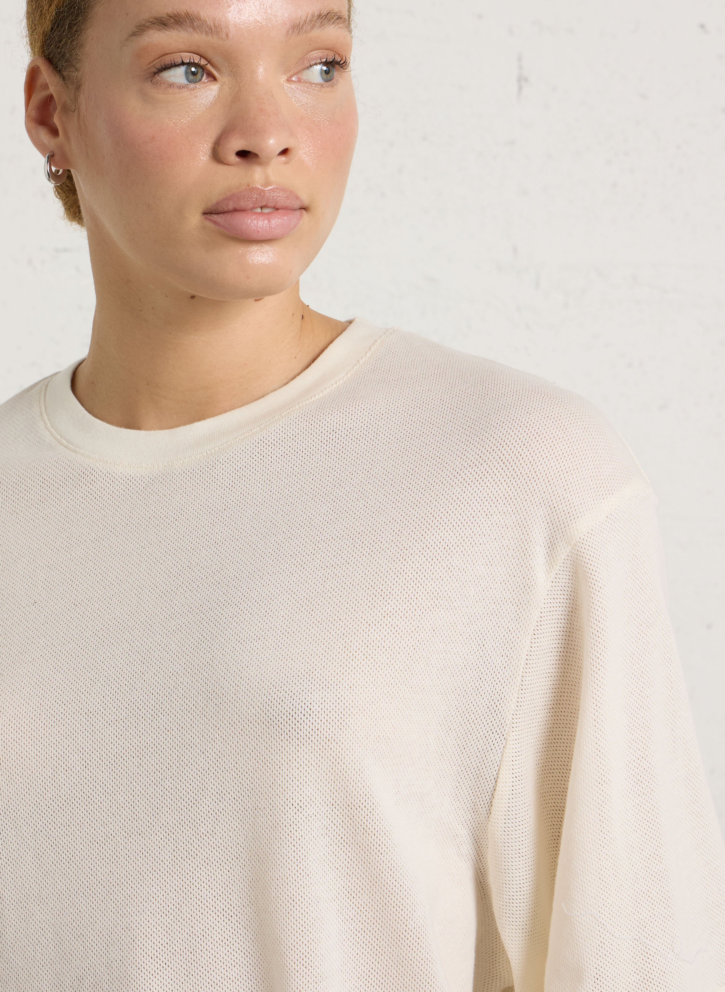 Oversized, katoenen T-shirt met ronde hals AMERICAN VINTAGE Beige