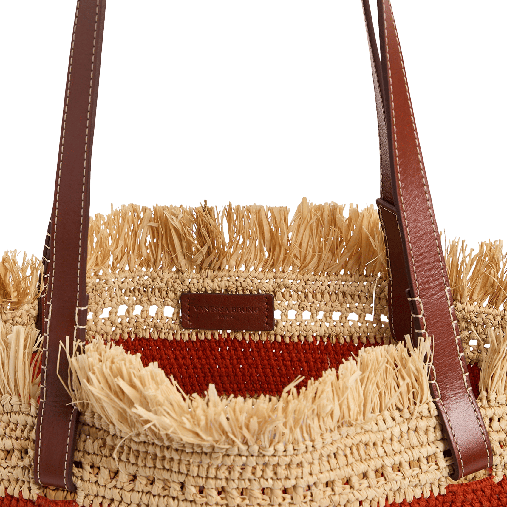 Cabas en raphia VANESSA BRUNO Orange