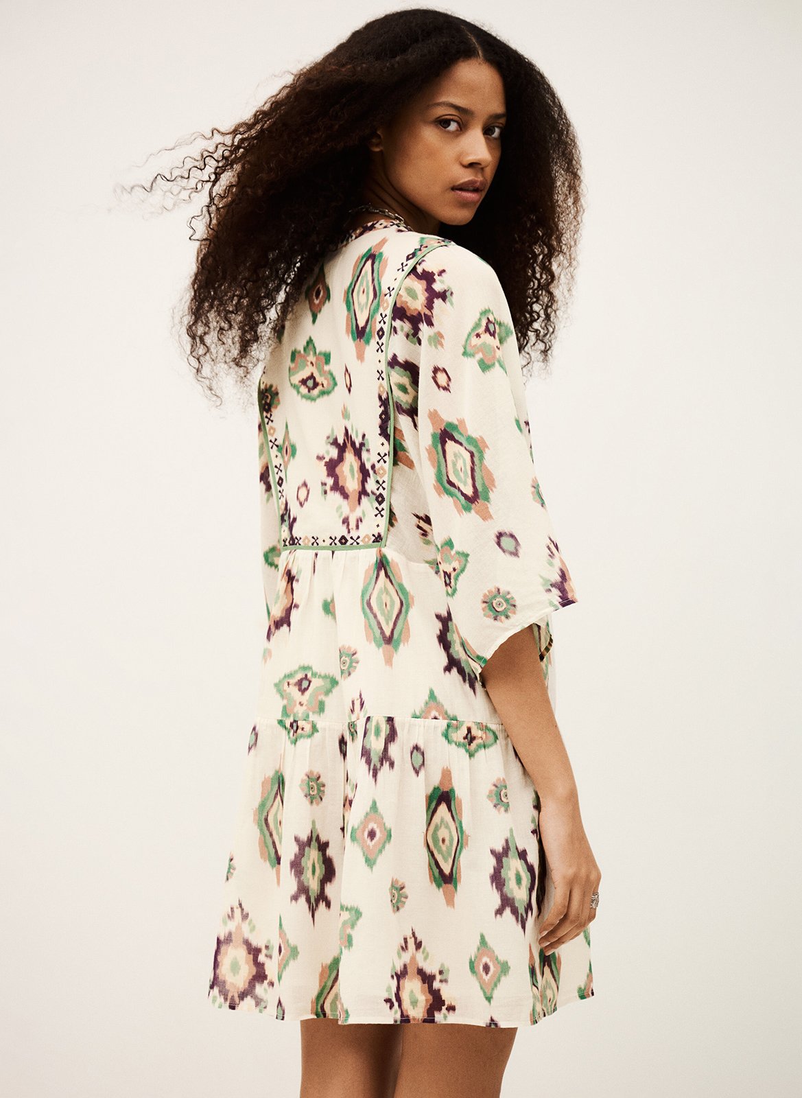 Korte jurk met kraag BA&SH Beige