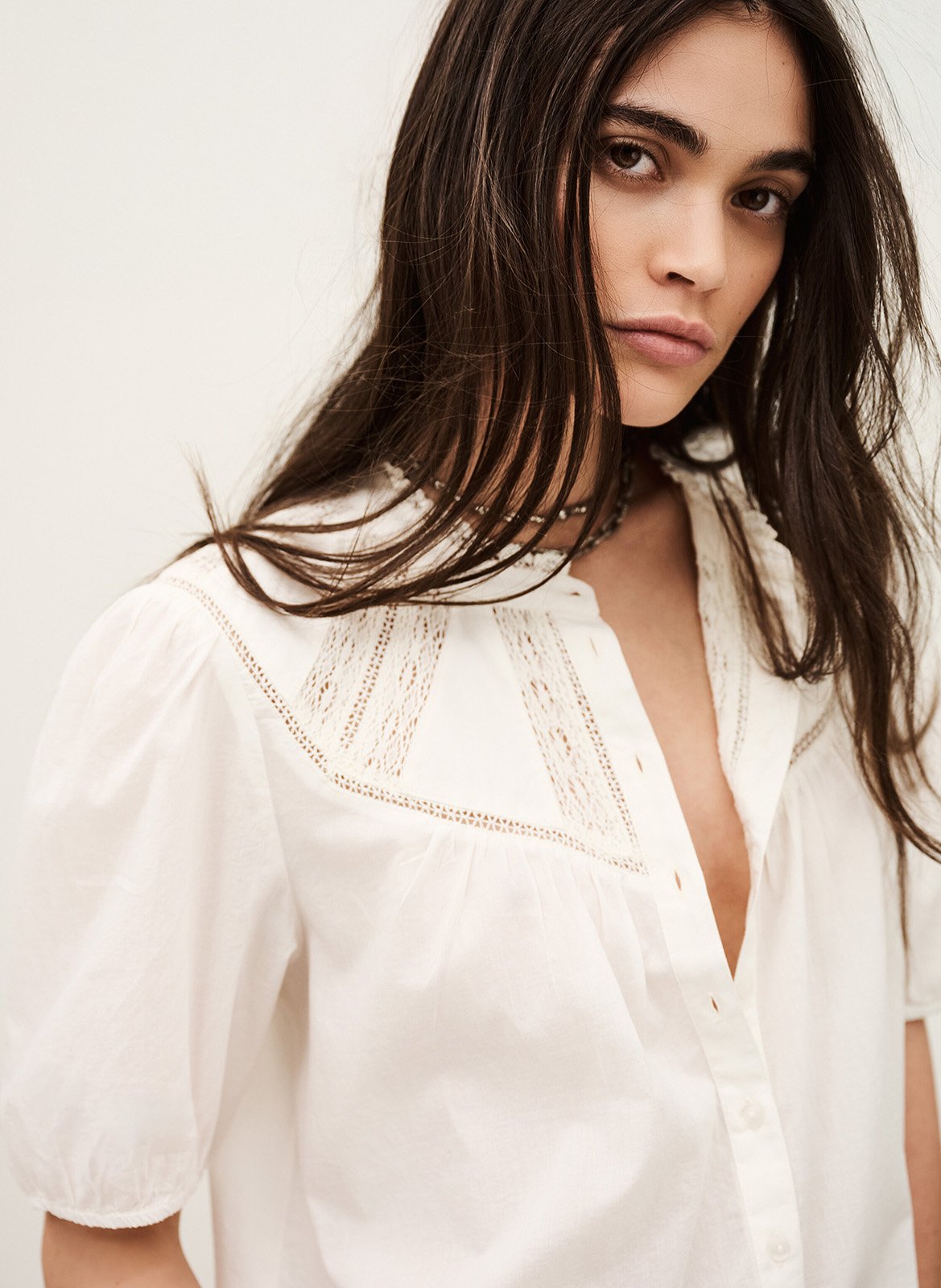 Katoenen oversized blouse BA&SH Beige